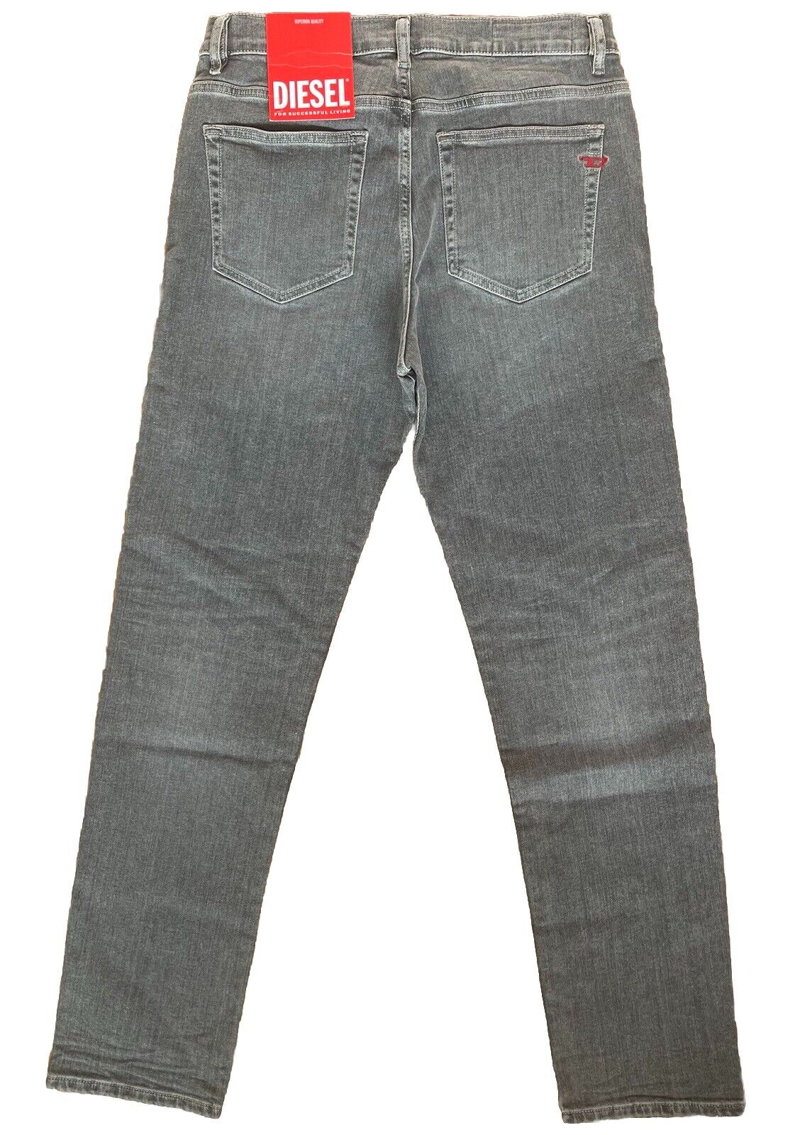 Diesel Herren Jeans Viker Regular Fit Mid Waist Straight Leg Gerade grau 30/34