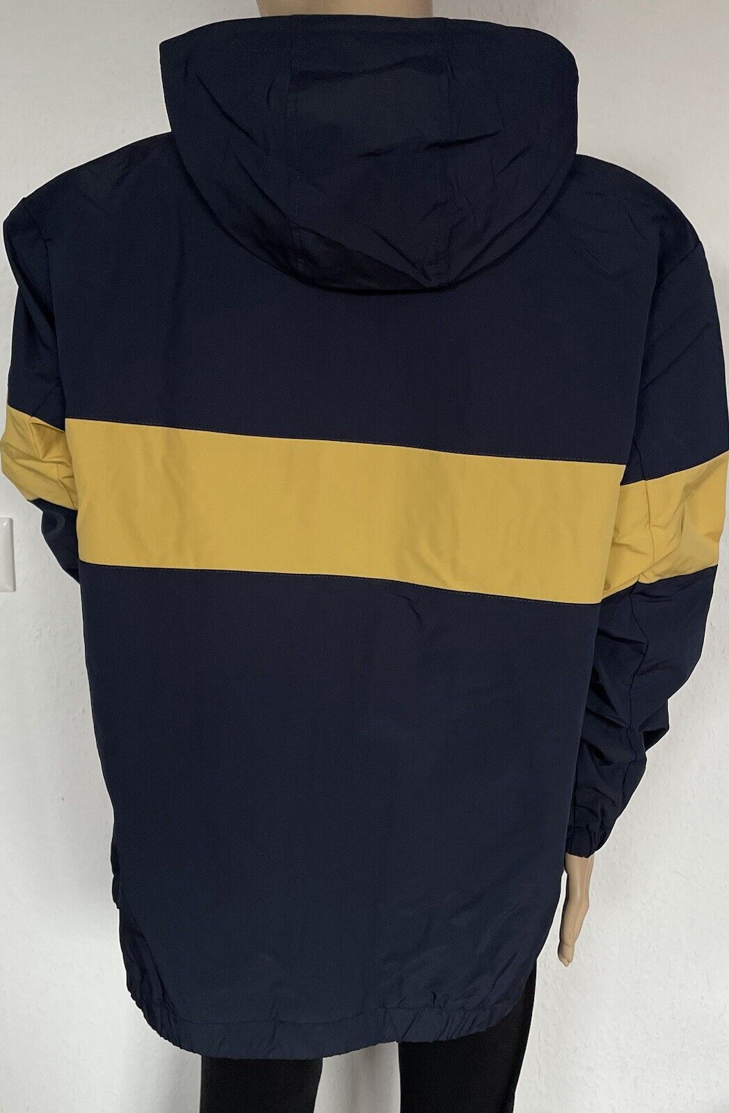 Tommy Hilfiger Tommy Jeans Herren Jacke Windbreaker Print blau gelb L