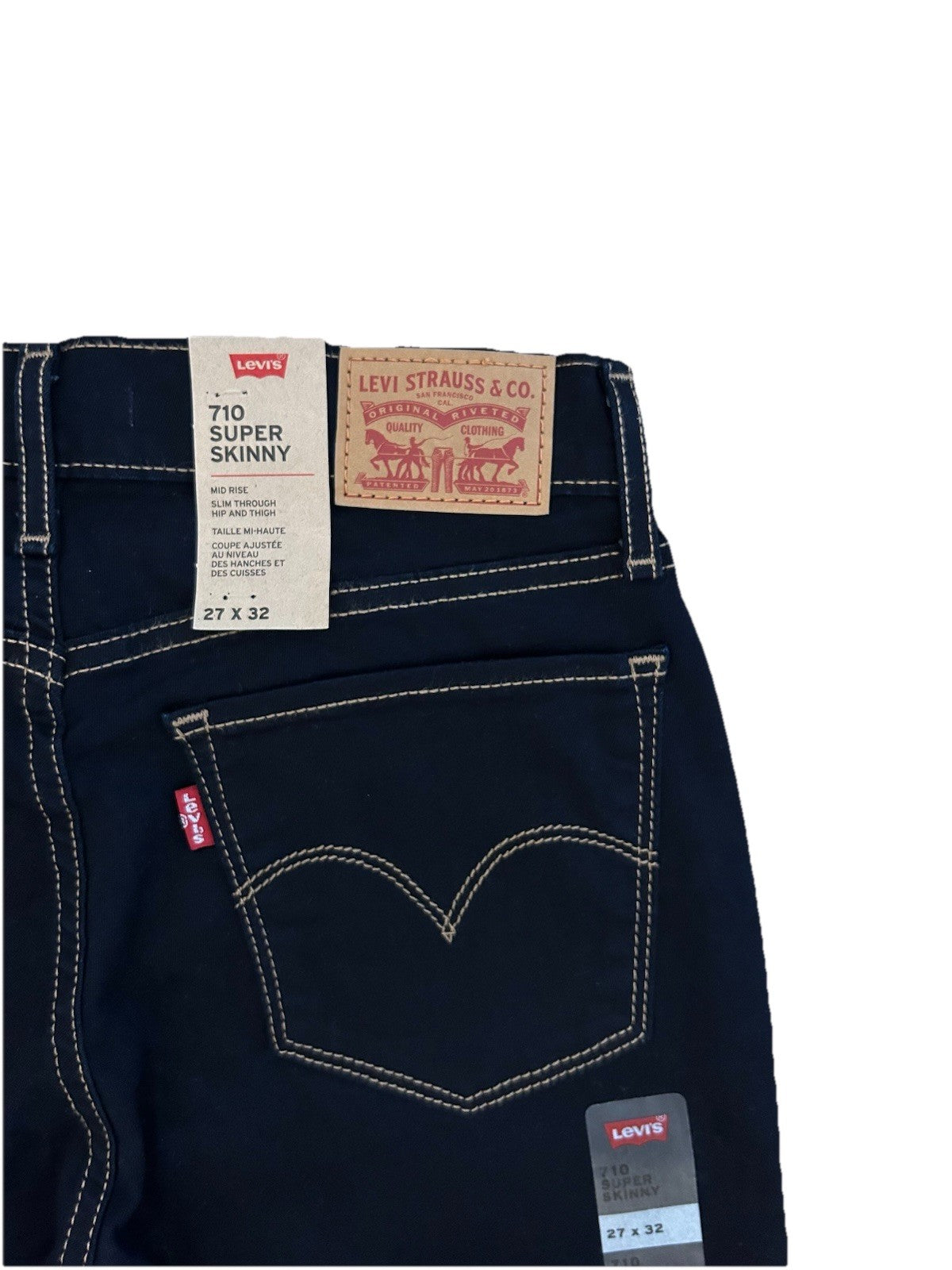 Levi’s Damen Jeans 710 Super Skinny - blau / dunkelblau - Gr. 27/32