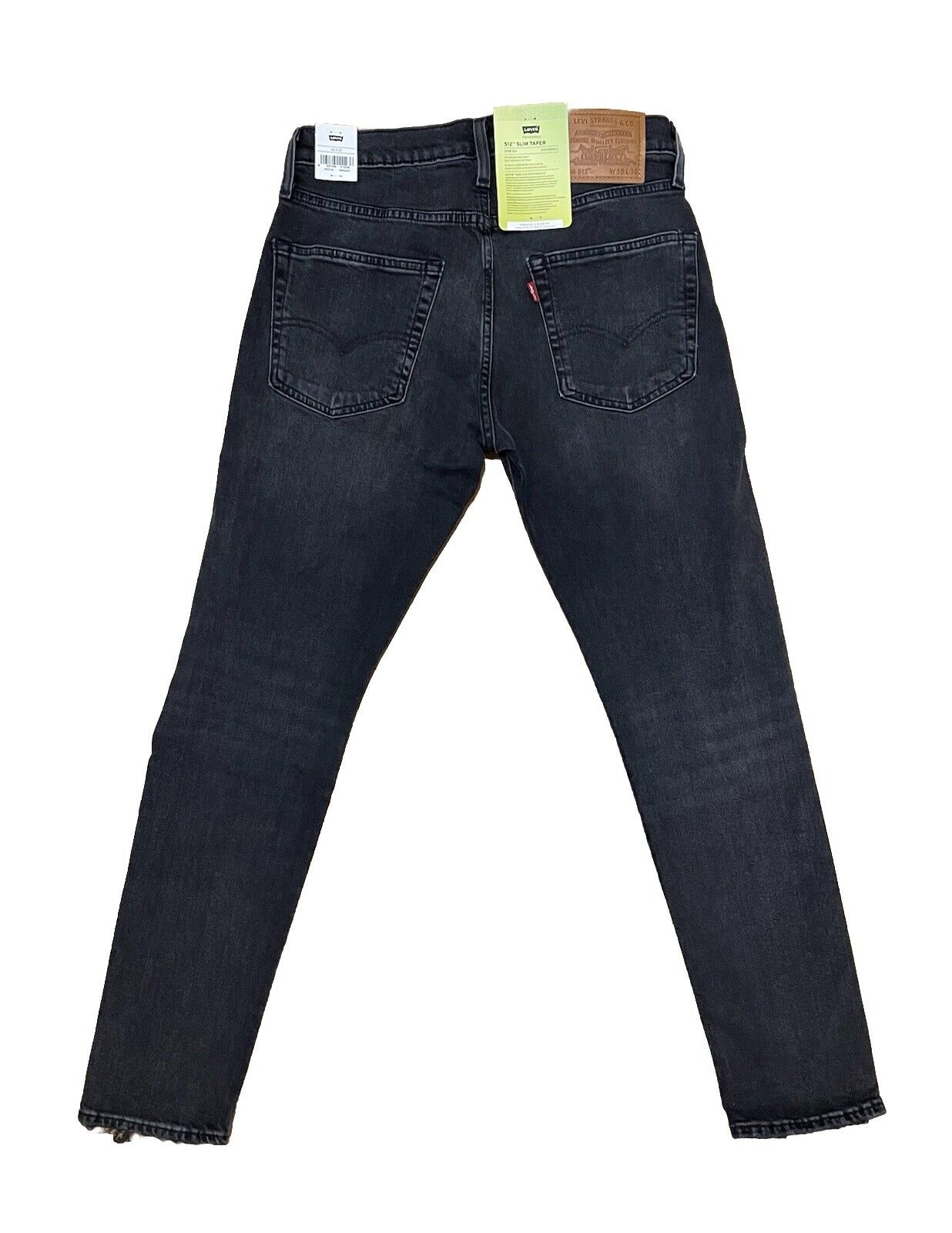 Levis Herren Jeans 512 Slim Taper Stretch Destroyed Dunkelgrau Grau Größe 30/30