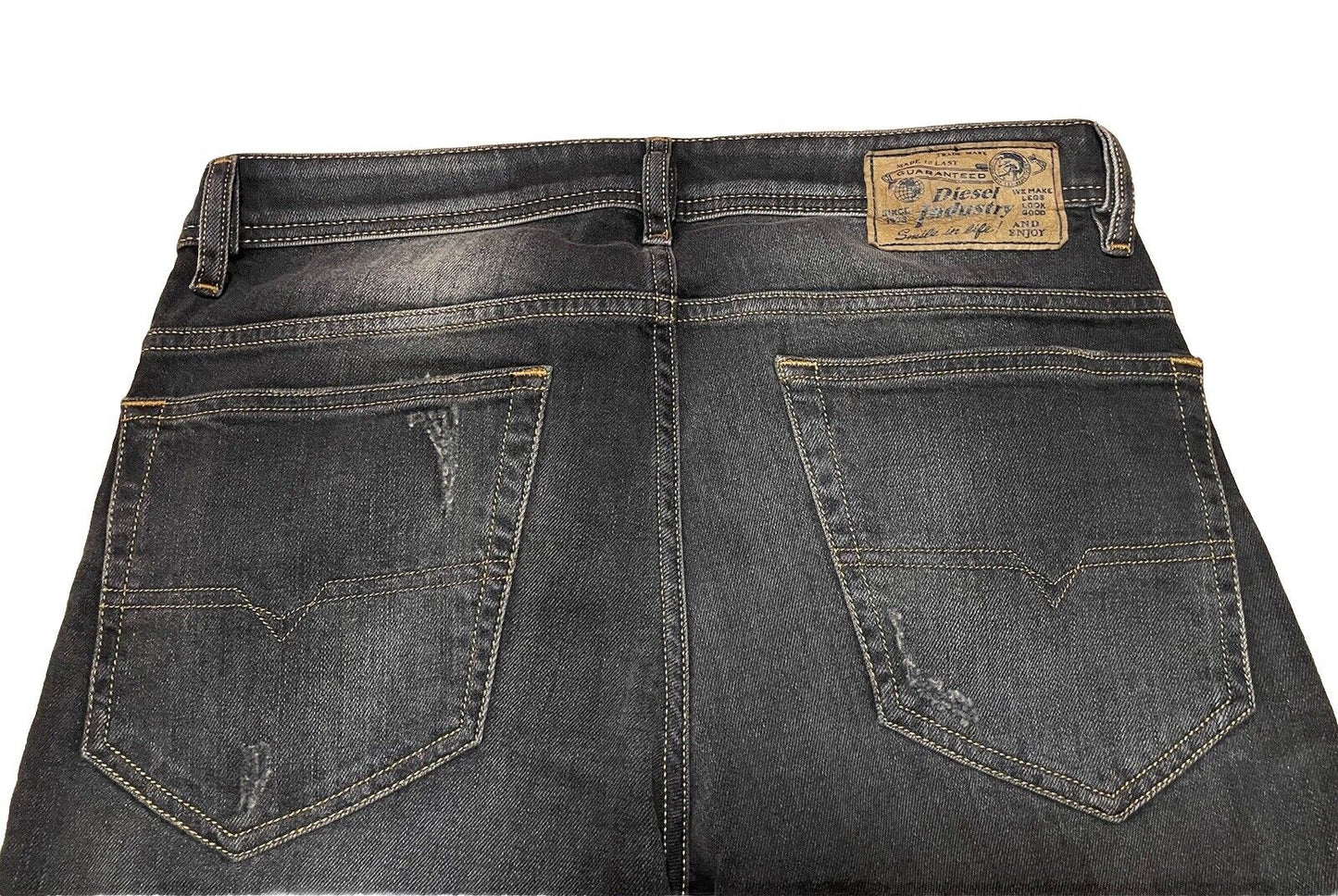 Diesel Herren Jeans Thavar Slim Skinny Stretch Schwarz Grau 30/32