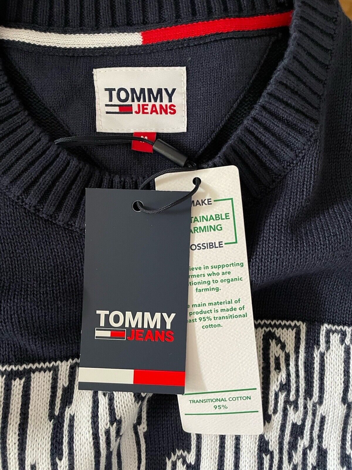 Tommy Hilfiger Tommy Jeans Herren Pullover Strickpullover Rundhals Dunkelblau M