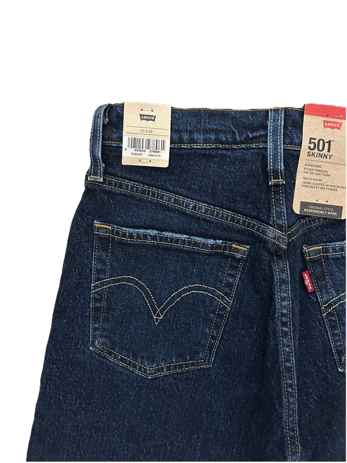 Levi’s Damen Jeans 501 Skinny - blau / dunkelblau - Gr. 23/28