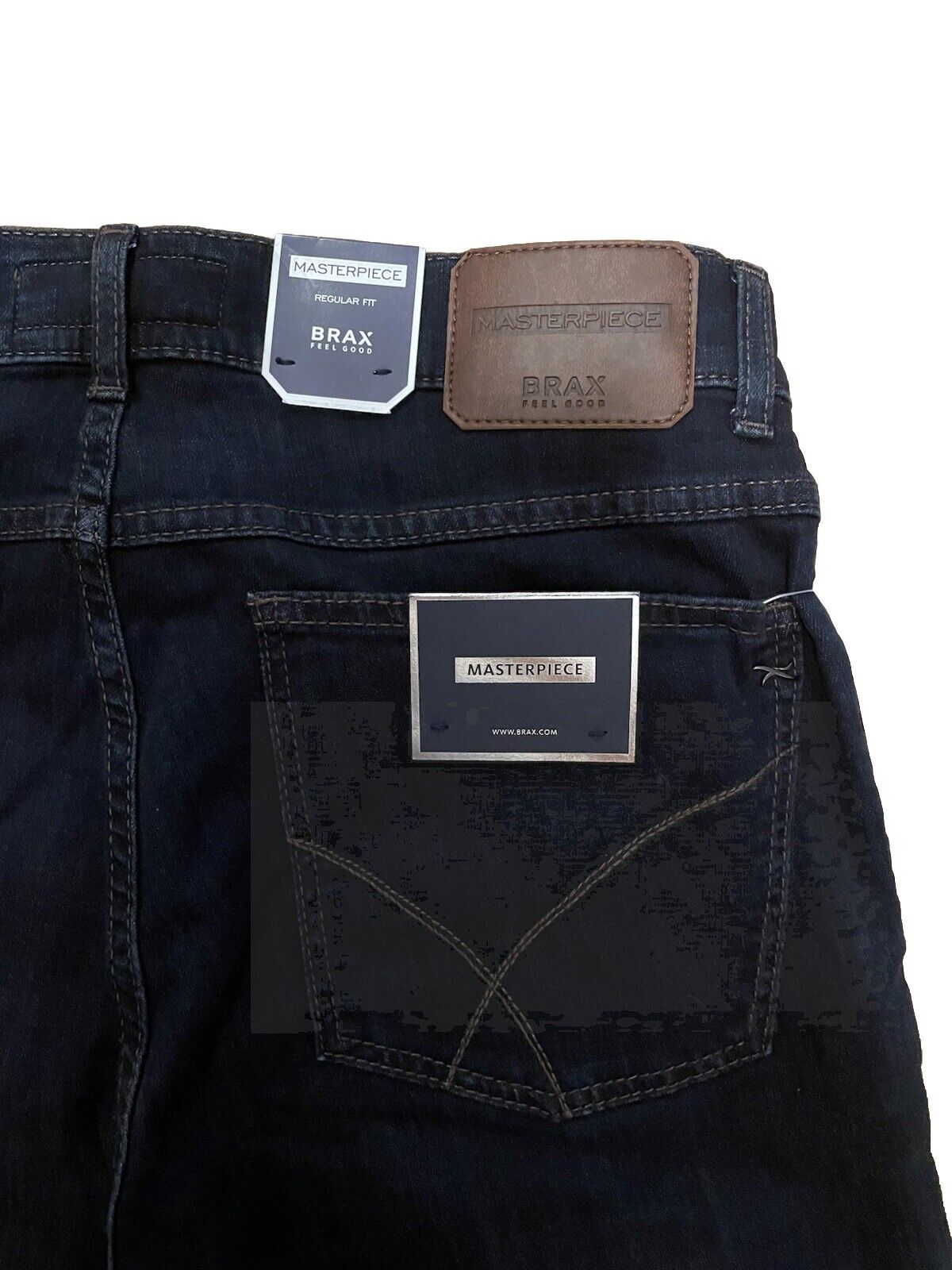 Brax Herren Jeans Masterpiece Cooper Denim Regular Fit - Dunkelblau - Gr. 30/34