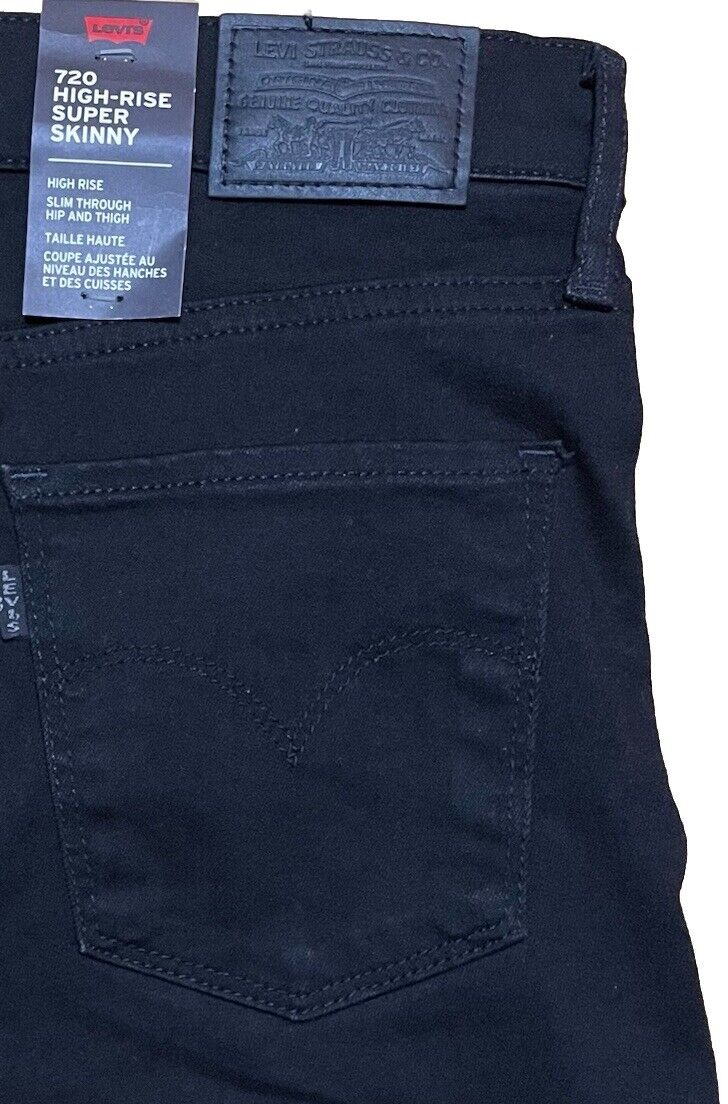 Levis Damen Jeans 720 High-Rise Super Skinny schwarz Größe 27 / 32