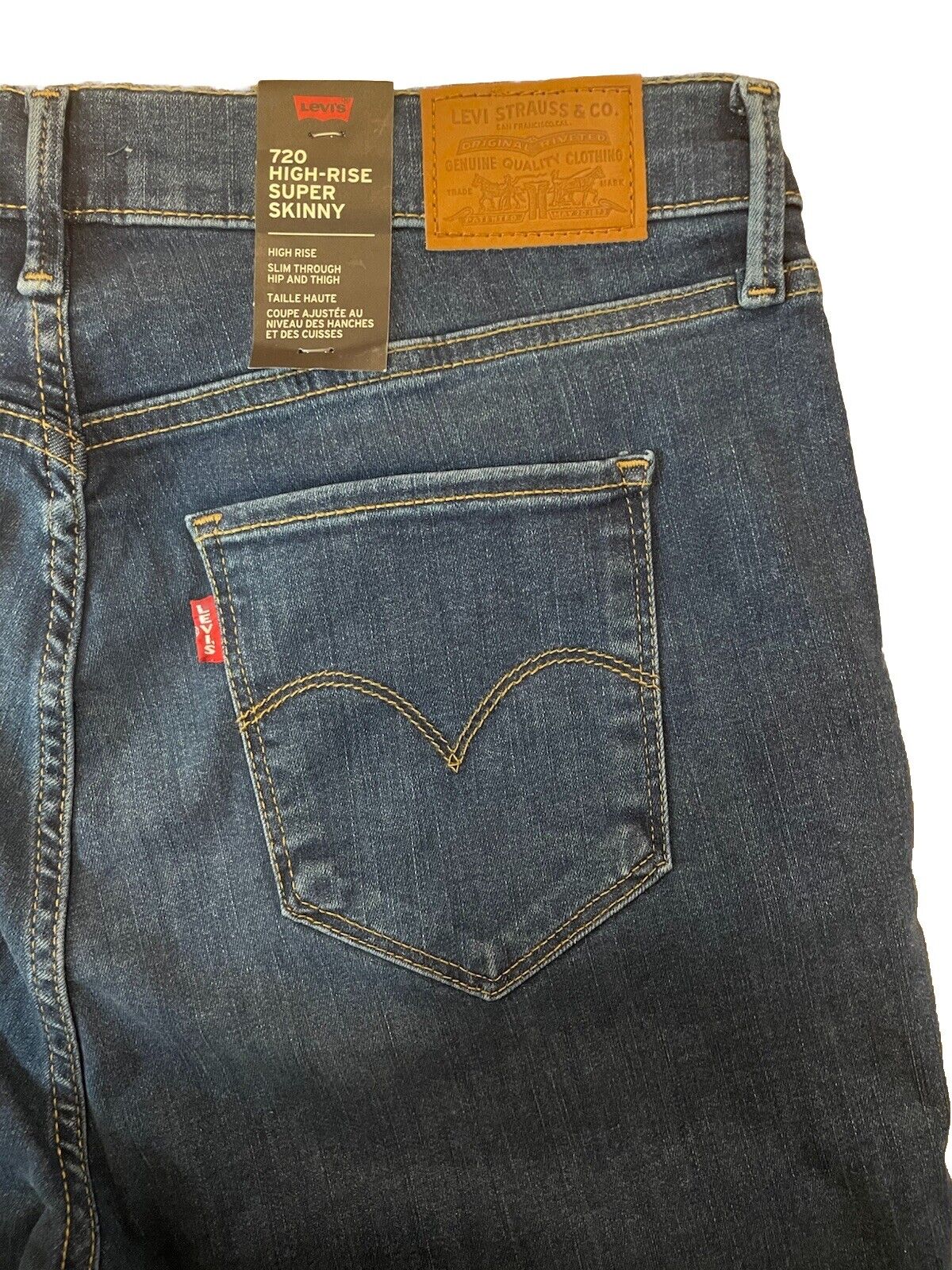 Levis Damen Jeans 720 High-Rise Super Skinny - blau - 16 M Gr 33