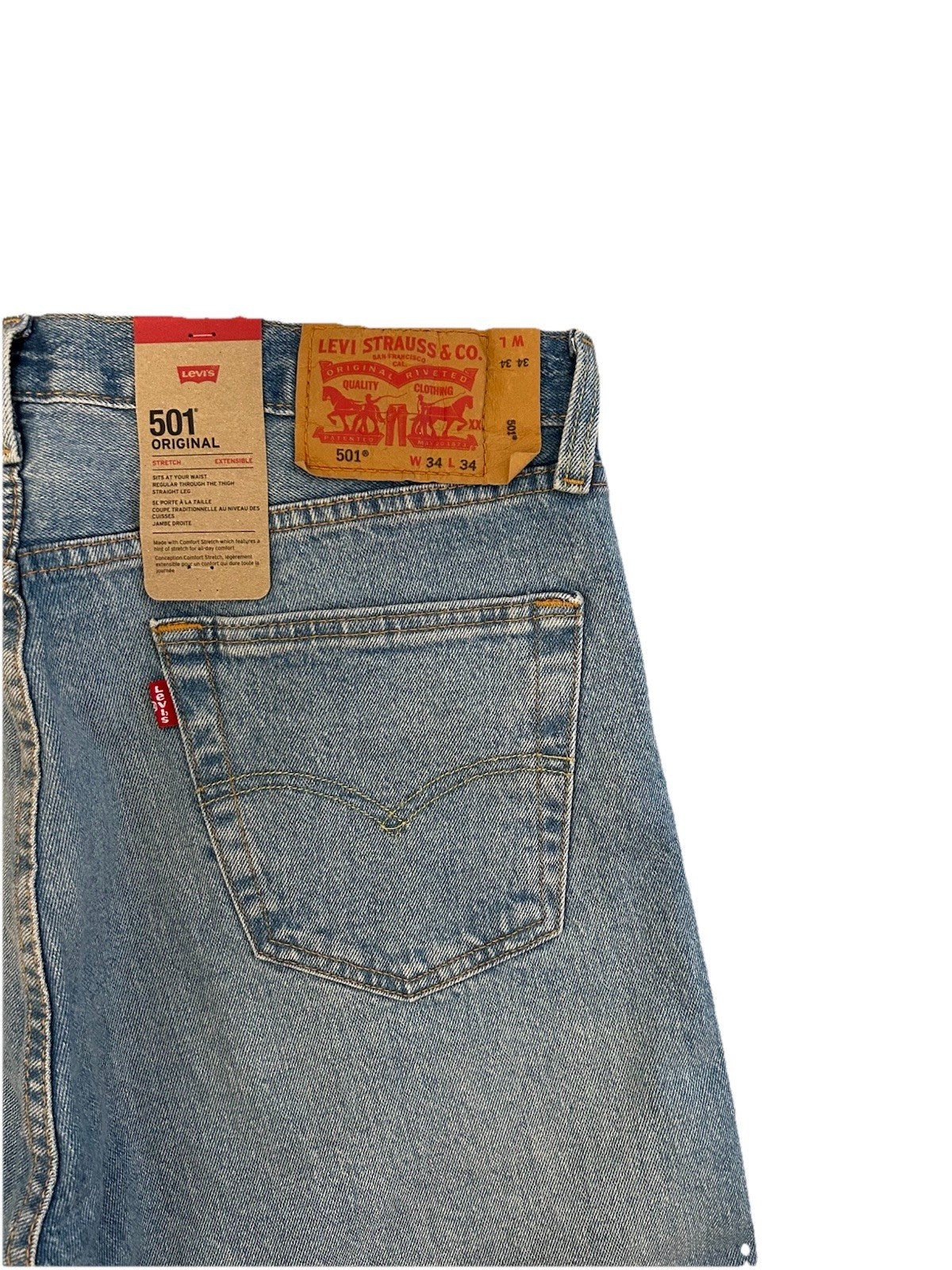 Levi’s Herren Jeans 501 Original - blau / hellblau - Gr. 34/34