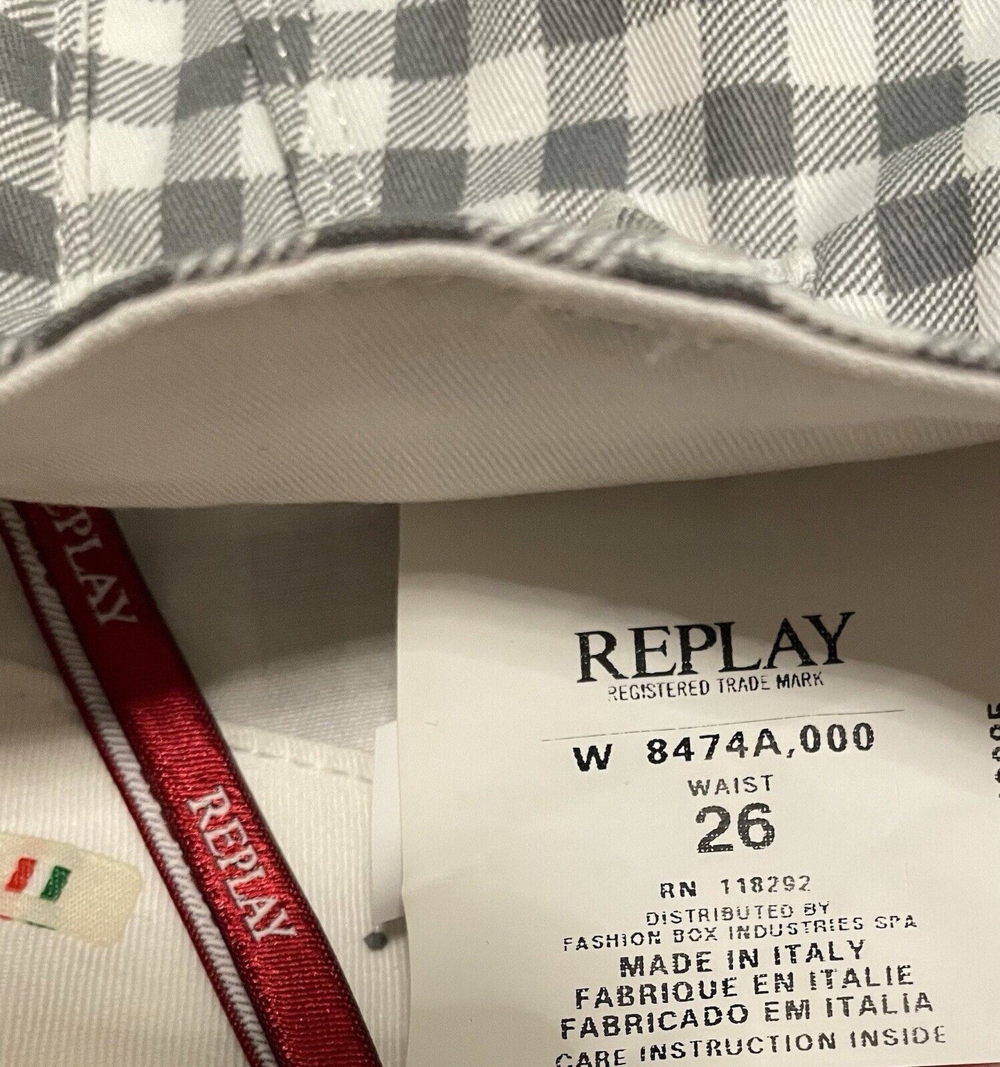 Replay Damen Hose Chino 7/8 Größe 26