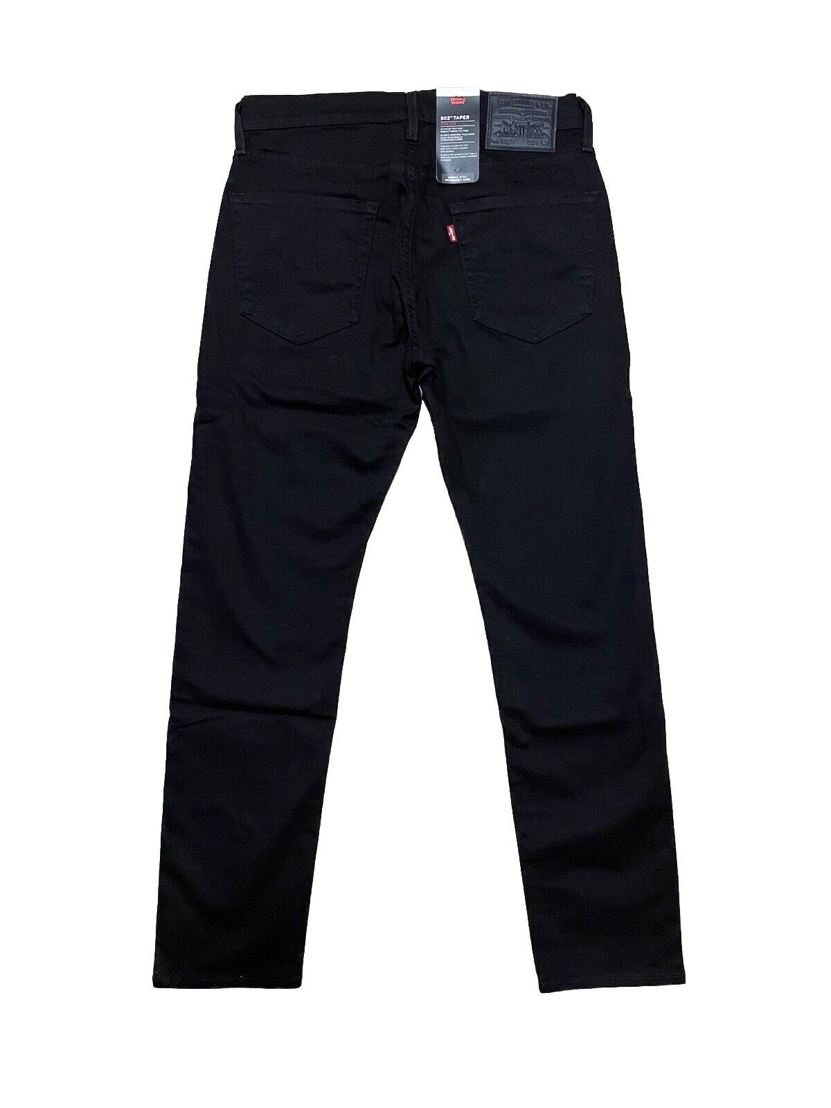 Levis Herren Jeans 502 Taper Straight Fit Gerades Bein Schwarz Größe 31/32