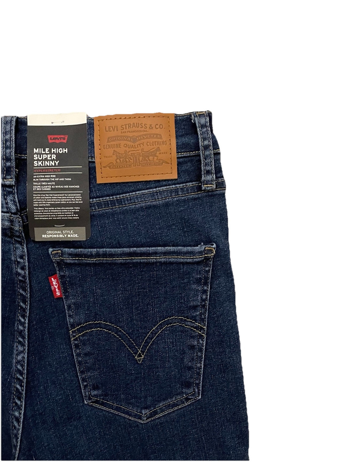 Levi’s Damen Jeans Mile High Super Skinny - blau - Gr. 28/30