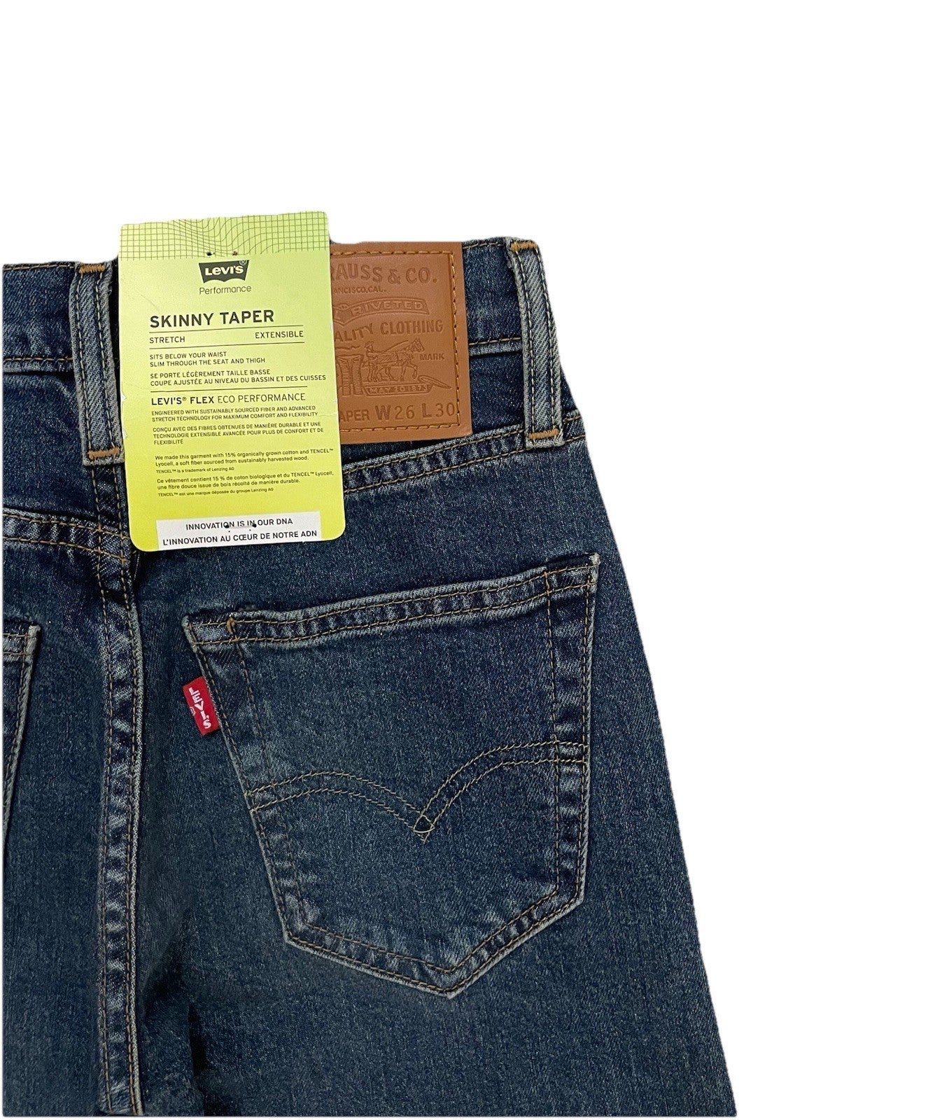 Levis Damen Jeans Skinny Taper - blau / dunkelblau - Gr. 26/30