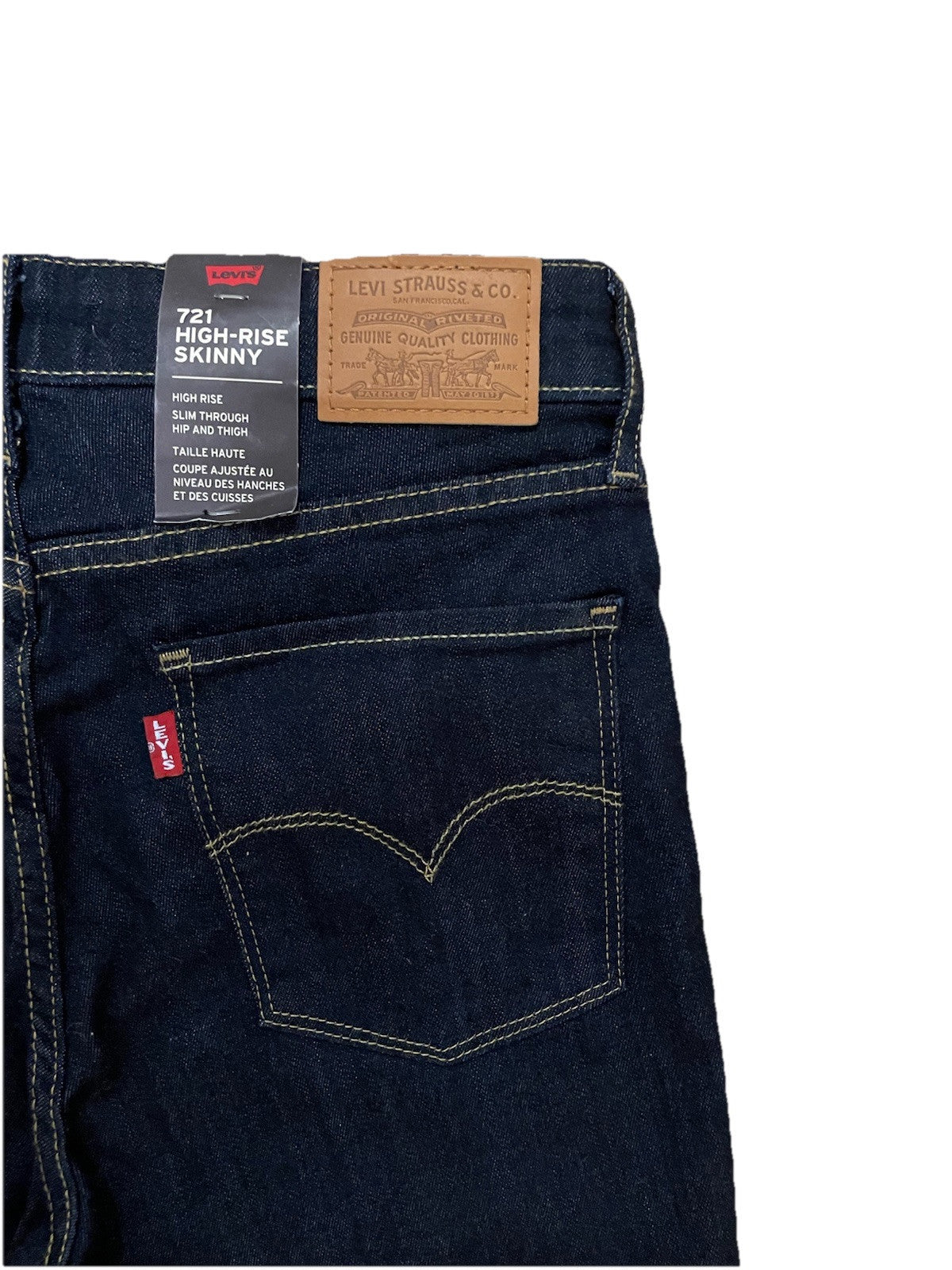 Levis Damen Jeans 721 High-Rise Skinny - blau / dunkelblau - Gr. 27/28