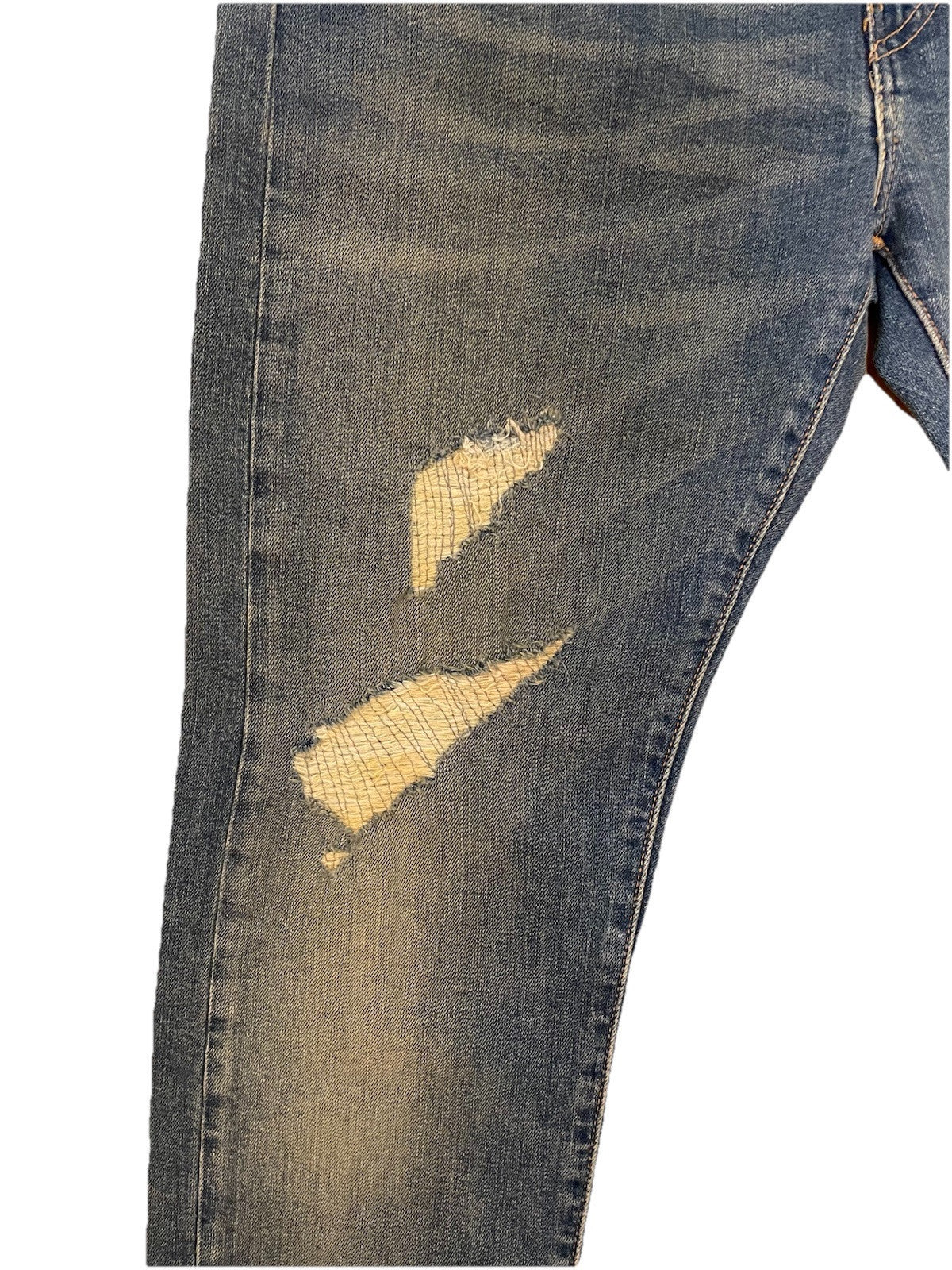 Levis Herren Jeans 510 Skinny Destroyed - blau - Gr. 33/32