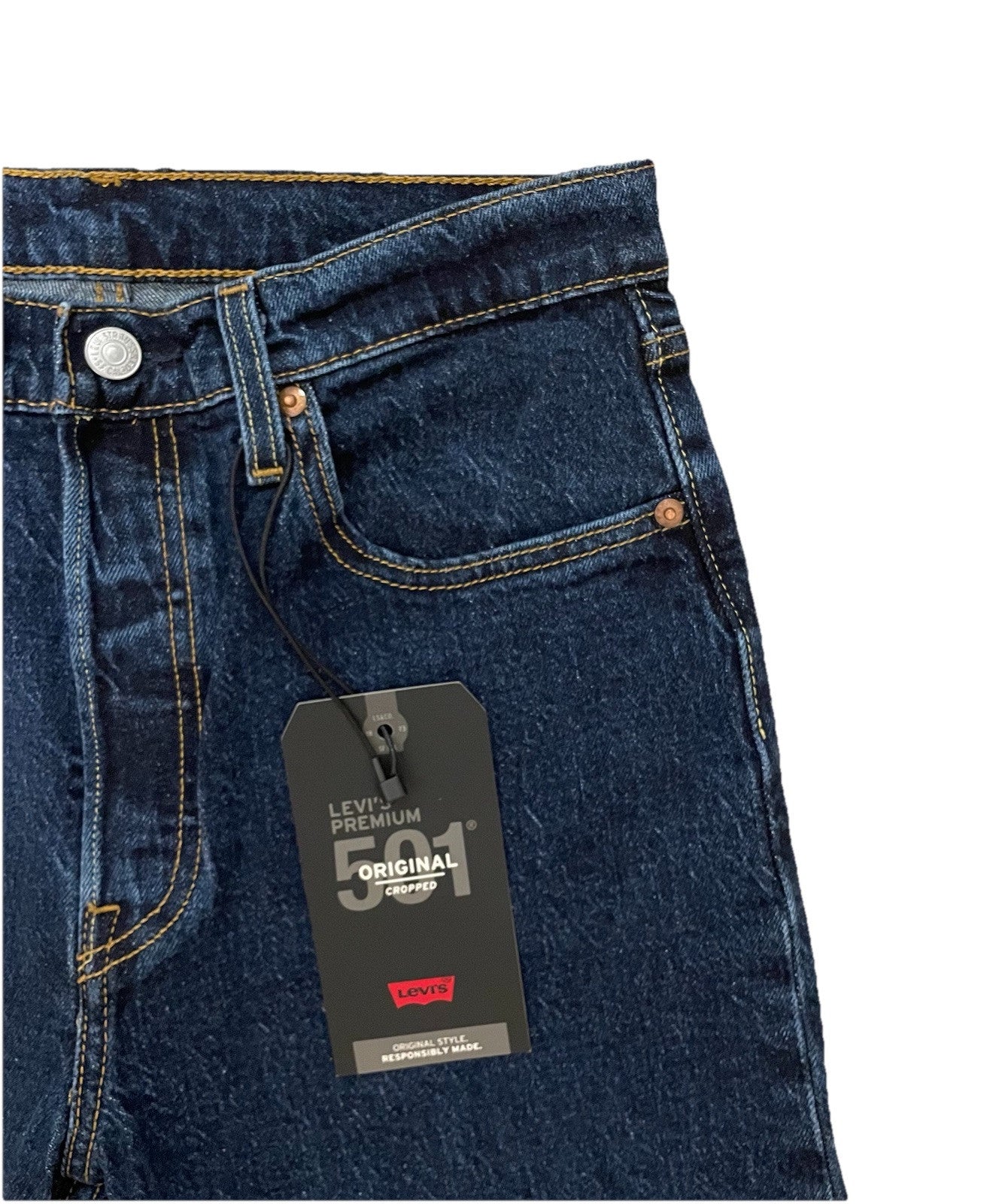 Levis Damen Jeans 501 Cropped - blau / dunkelblau - Gr. 28/26