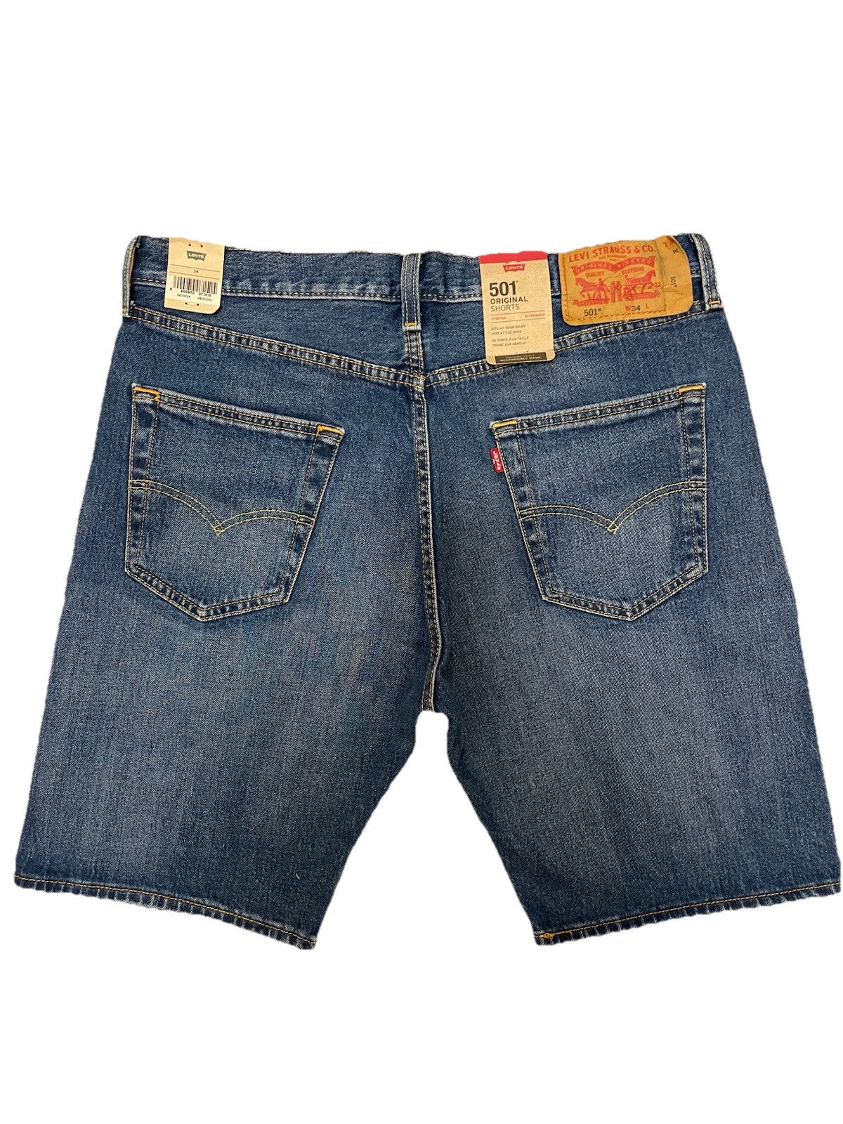 Levis Herren Jeans 501 Shorts Bermuda kurz - blau - Gr. 34