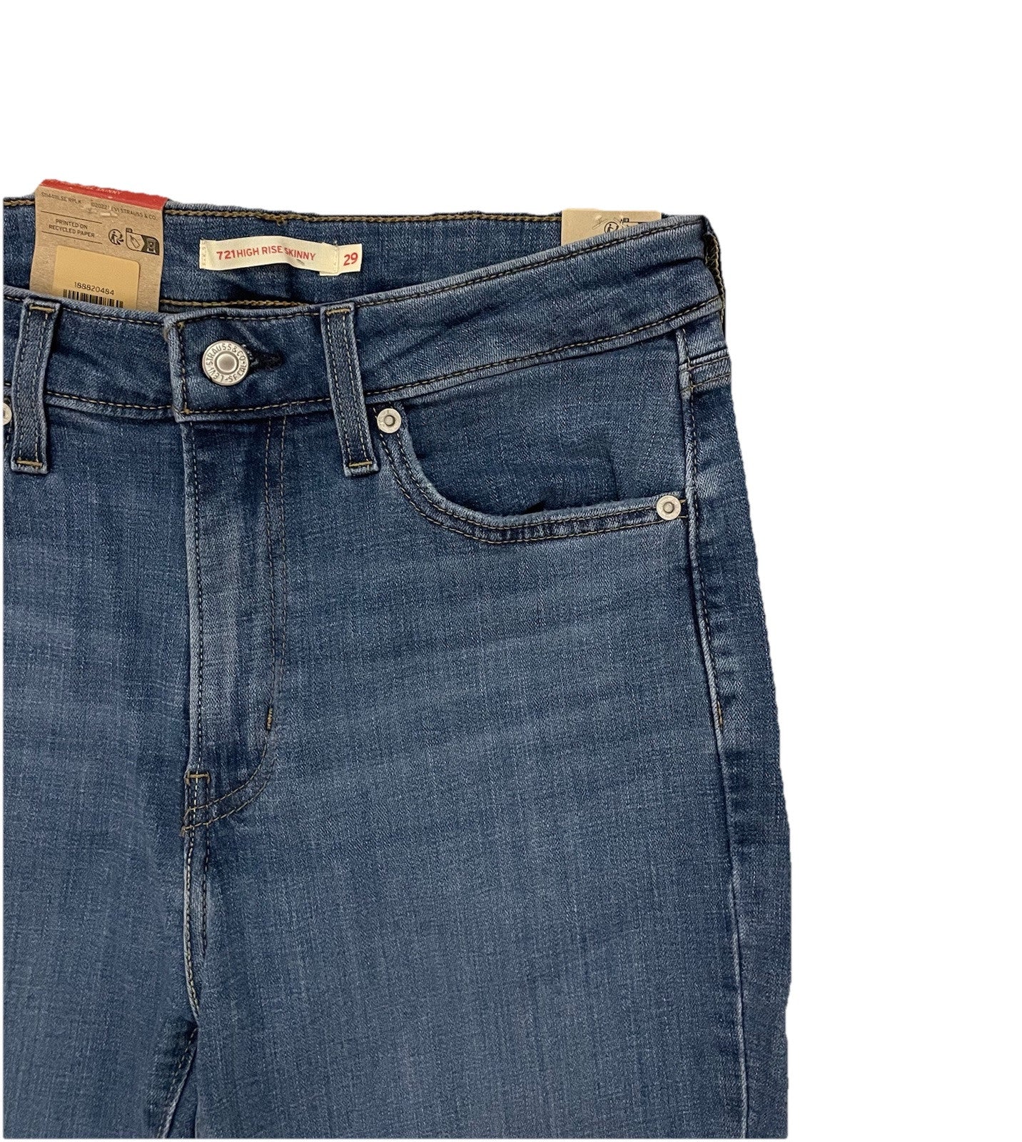 Levis Damen Jeans 721 High-Rise Skinny - blau - Gr. 29/34