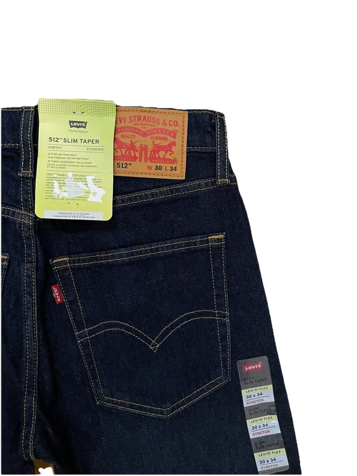 Levis Herren Jeans 512 Slim Taper - dunkelblau / blau - Gr. 30/34