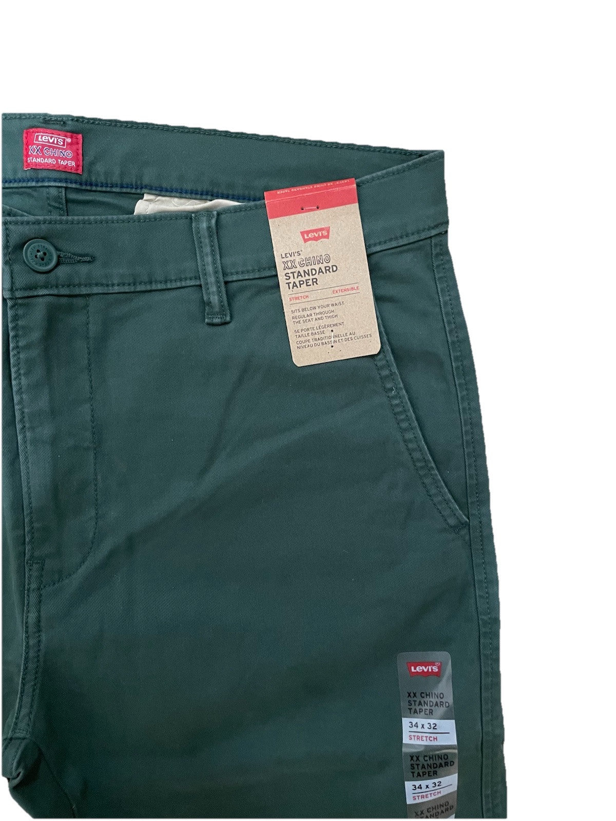 Levis Herren XX Chino Standard Taper - grün / dunkelgrün - Gr. 34/32