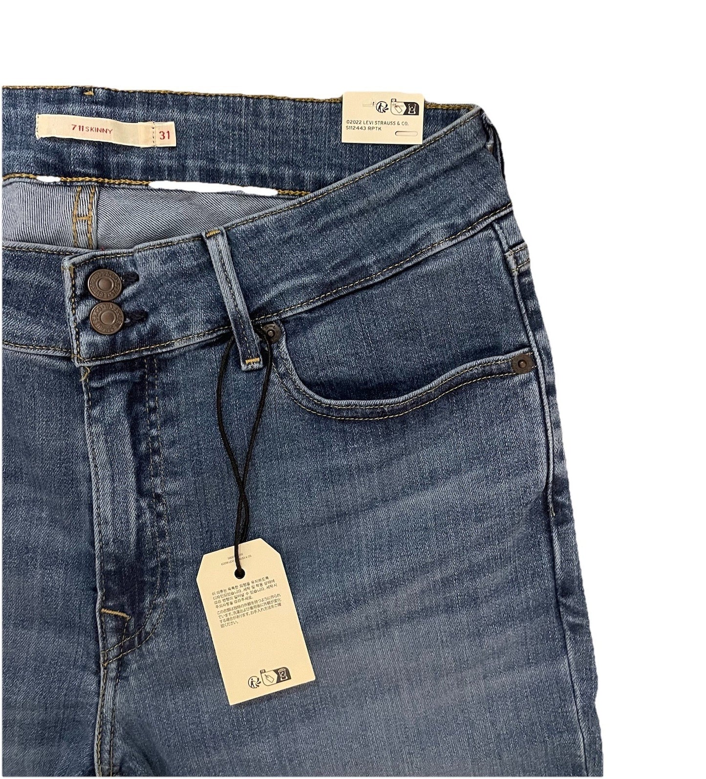 Levis Damen Jeans 711 Skinny - blau - Gr. 31/28