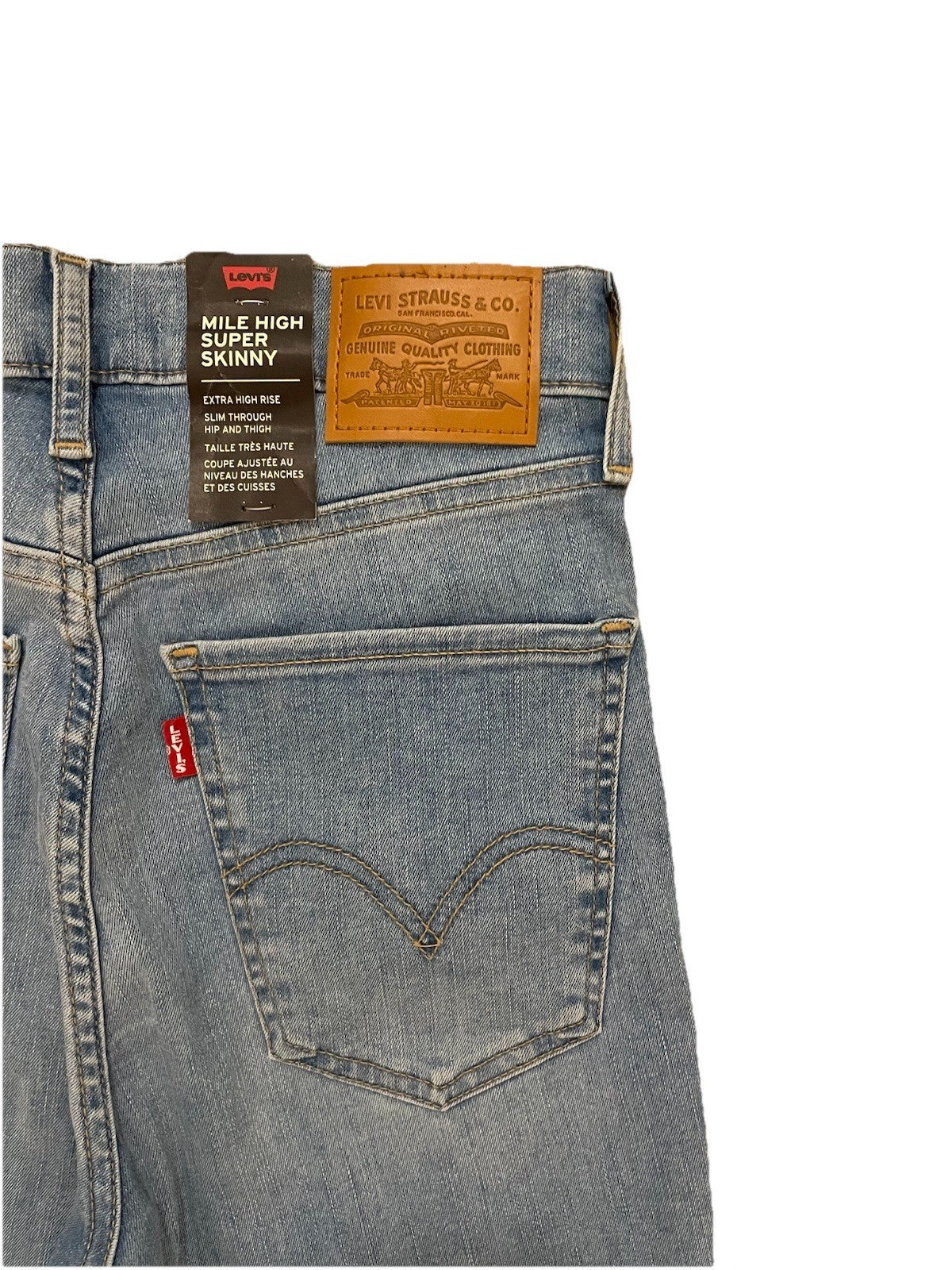 Levis Damen Jeans Mile High Super Skinny - blau / hellblau - Gr. 31/32