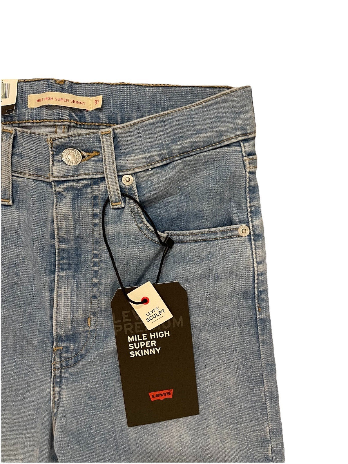 Levis Damen Jeans Mile High Super Skinny - blau / hellblau - Gr. 31/32