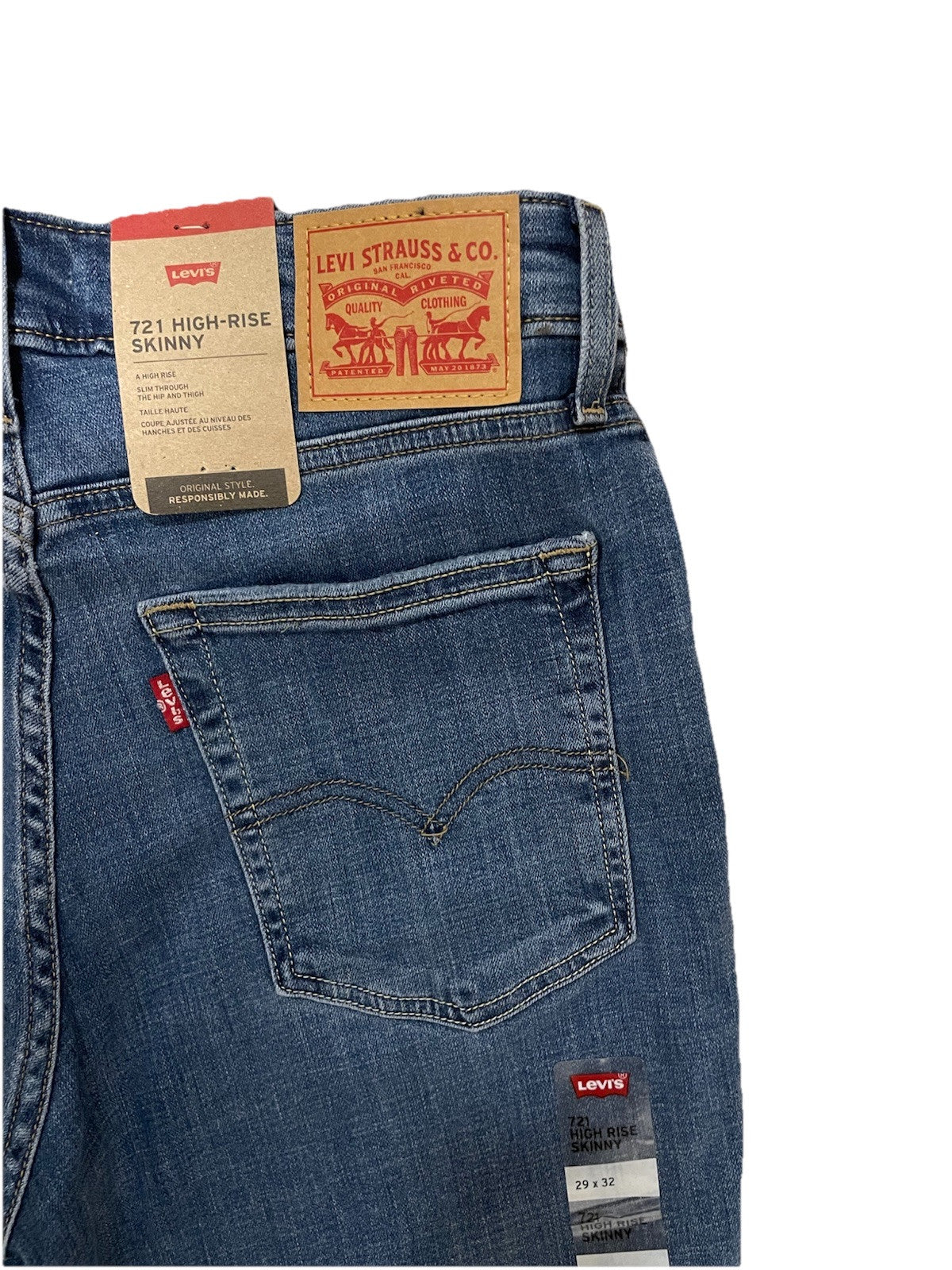 Levis Damen Jeans 721 High-Rise Skinny - blau - Gr. 29/34