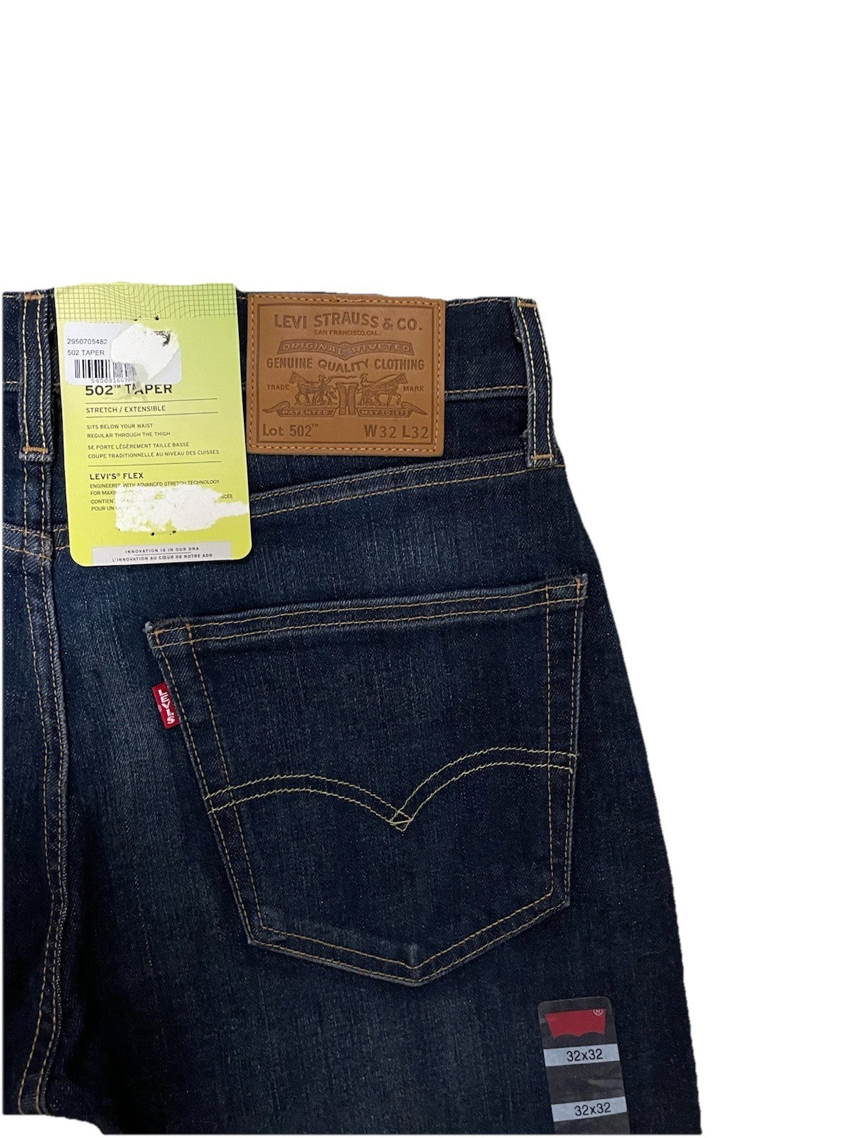 Levis Herren Jeans 502 Taper Stretch - blau / dunkelblau - Gr. 32/32