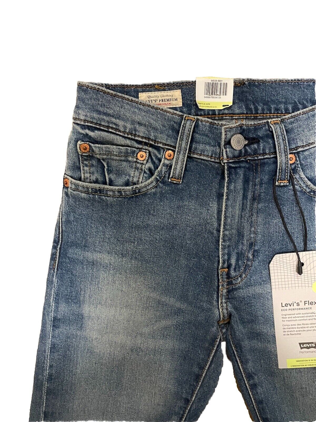 Levis Damen Jeans Skinny Taper Stretch Röhrenjeans  - blau - Größe 28/32