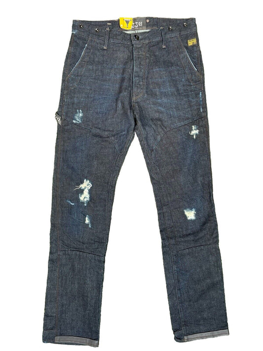 G-Star Jeans Herren 3301 State Chino Tapered Destroyed Tapered  Baggy 33 34