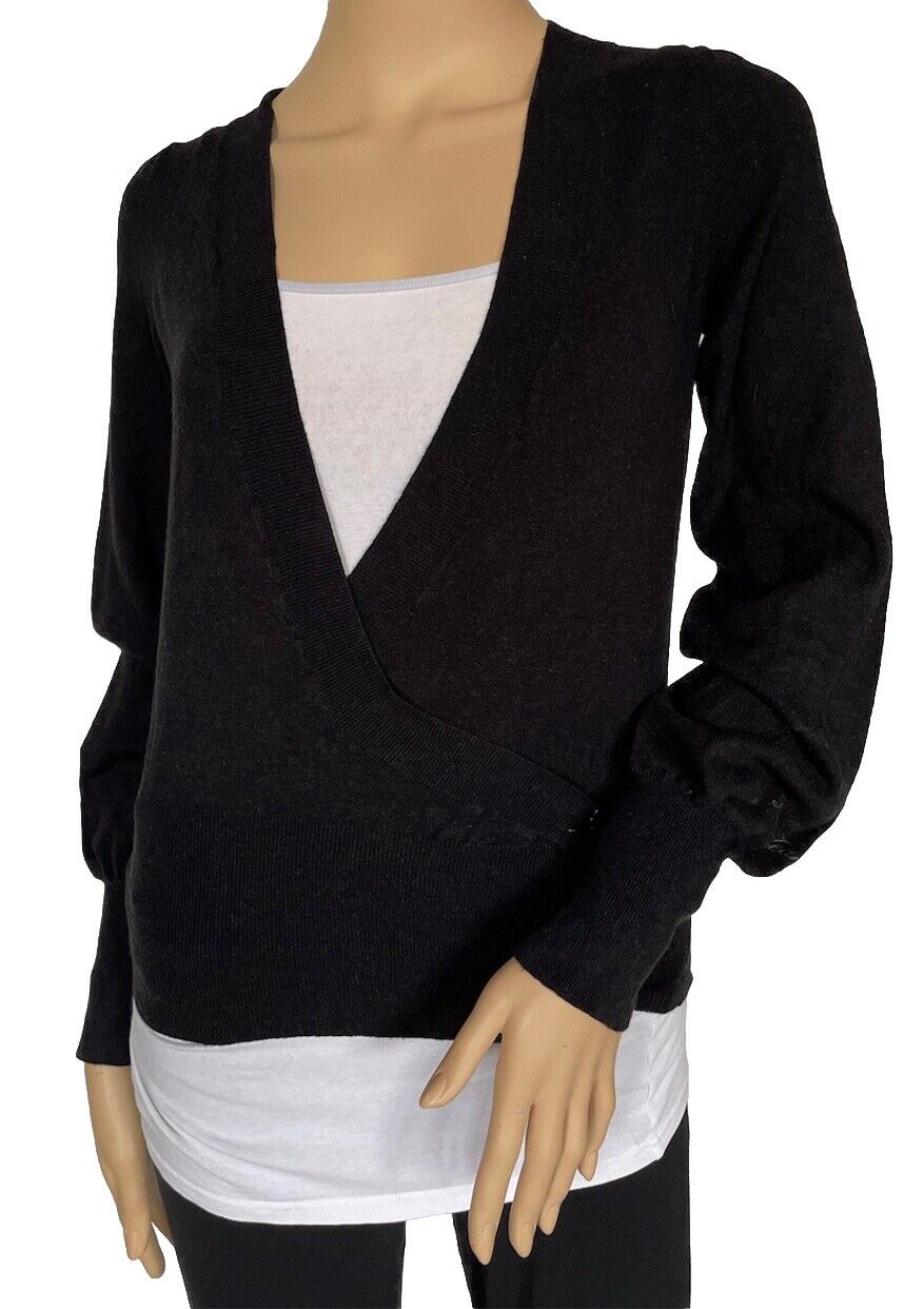 Pepe Jeans Damen Langarm Strick Cardigan Strickjacke schwarz Größe XS