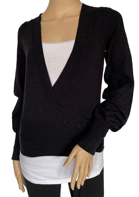 Pepe Jeans Damen Langarm Strick Cardigan Strickjacke schwarz Größe XS