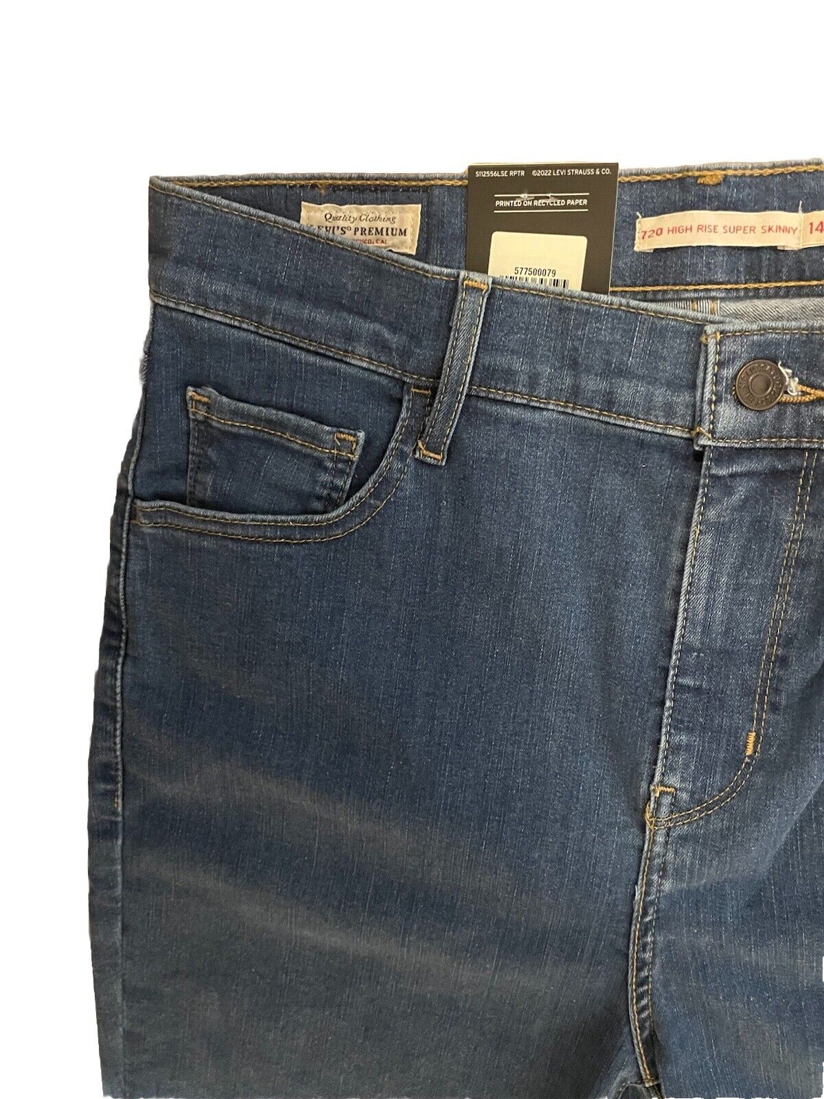 Levi’s Damen Jeans 720 High-Rise Super Skinny - blau - Gr. 14S Gr 32