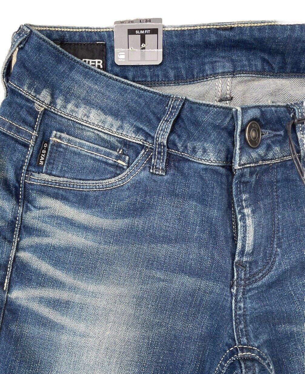 G-Star Damen Jeans Dexter Slim Fit Slinky Fit Skinny Röhre Blau 26 / 34