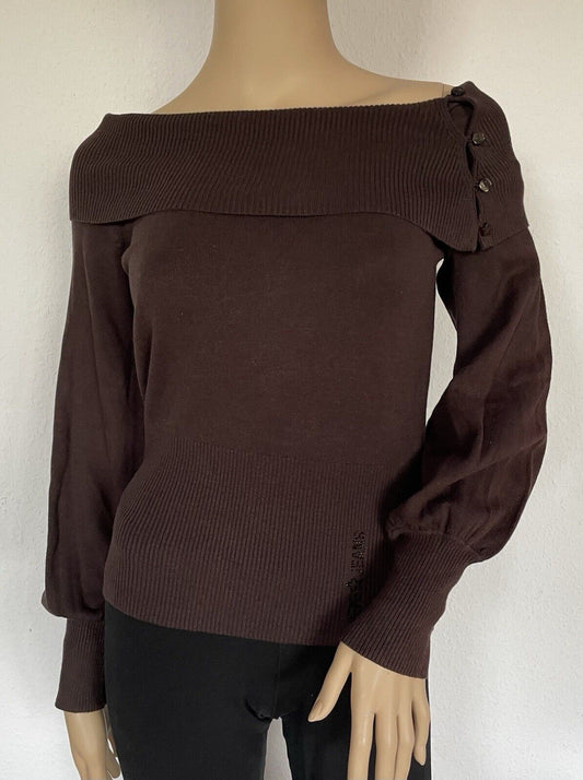 Pepe Jeans Damen Strick Pullover Langarm braun Größe XS 