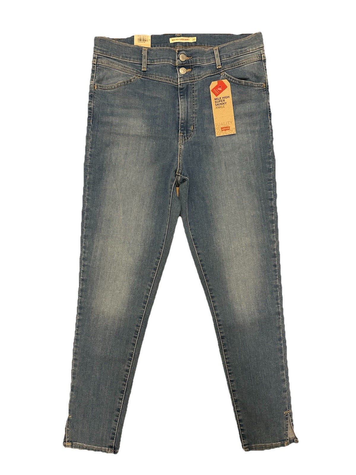 Levi’s Damen Jeans Mile High Super Skinny Ankle - blau/hellblau - W 32