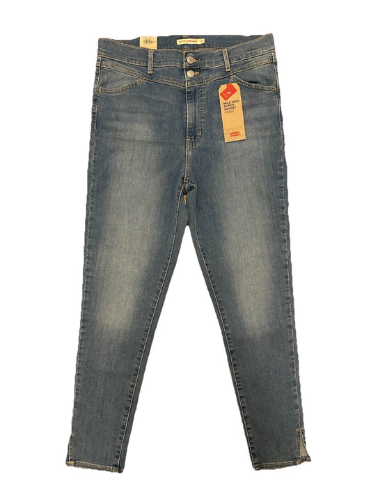 Levi’s Damen Jeans Mile High Super Skinny Ankle - blau/hellblau - W 32