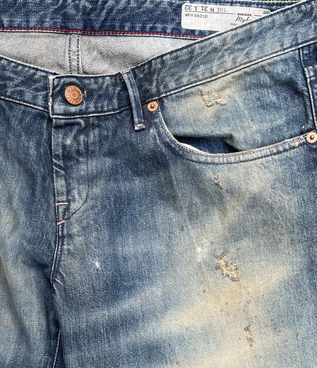 Diesel Damen Jeans Myboy Regular Slim-Straight Gerades Bein 0821D blau 31/32