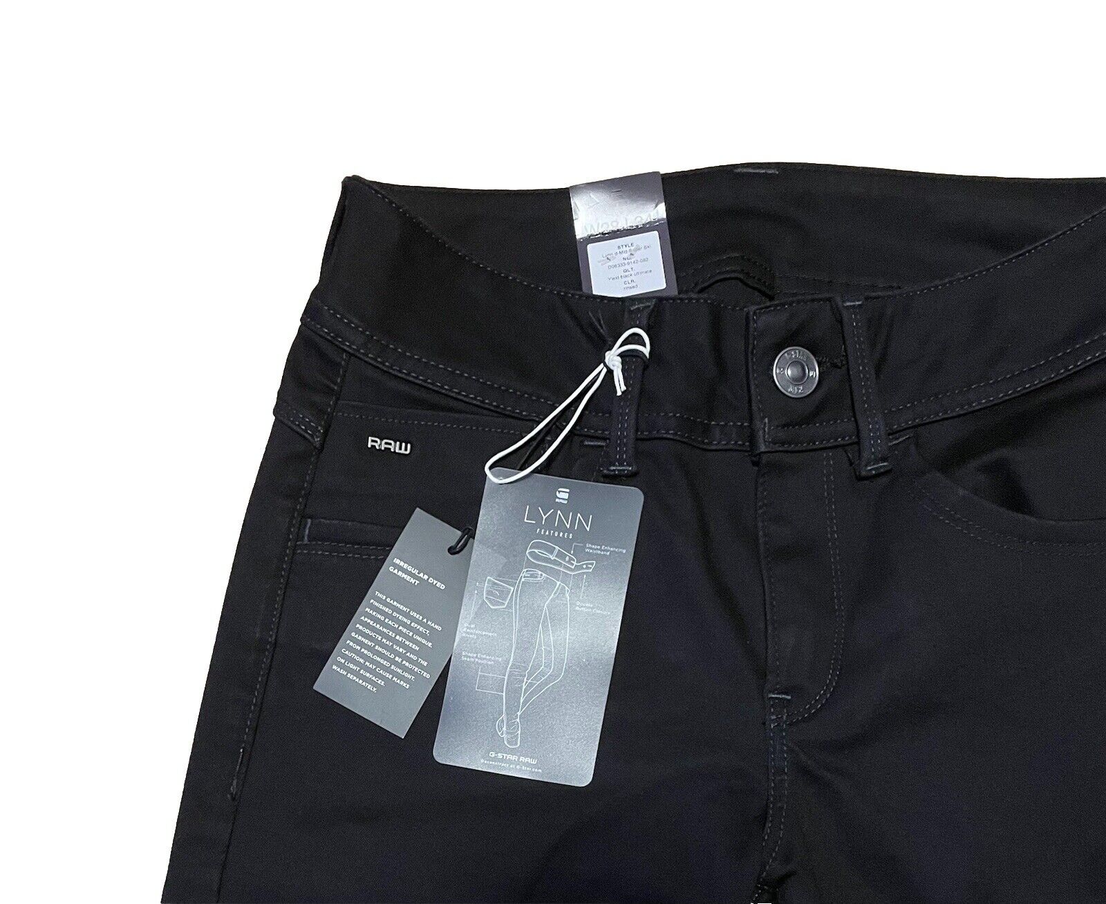 G-Star Damen Jeans Lynn d-Mid Super Skinny Black Schwarz Größe 28/34