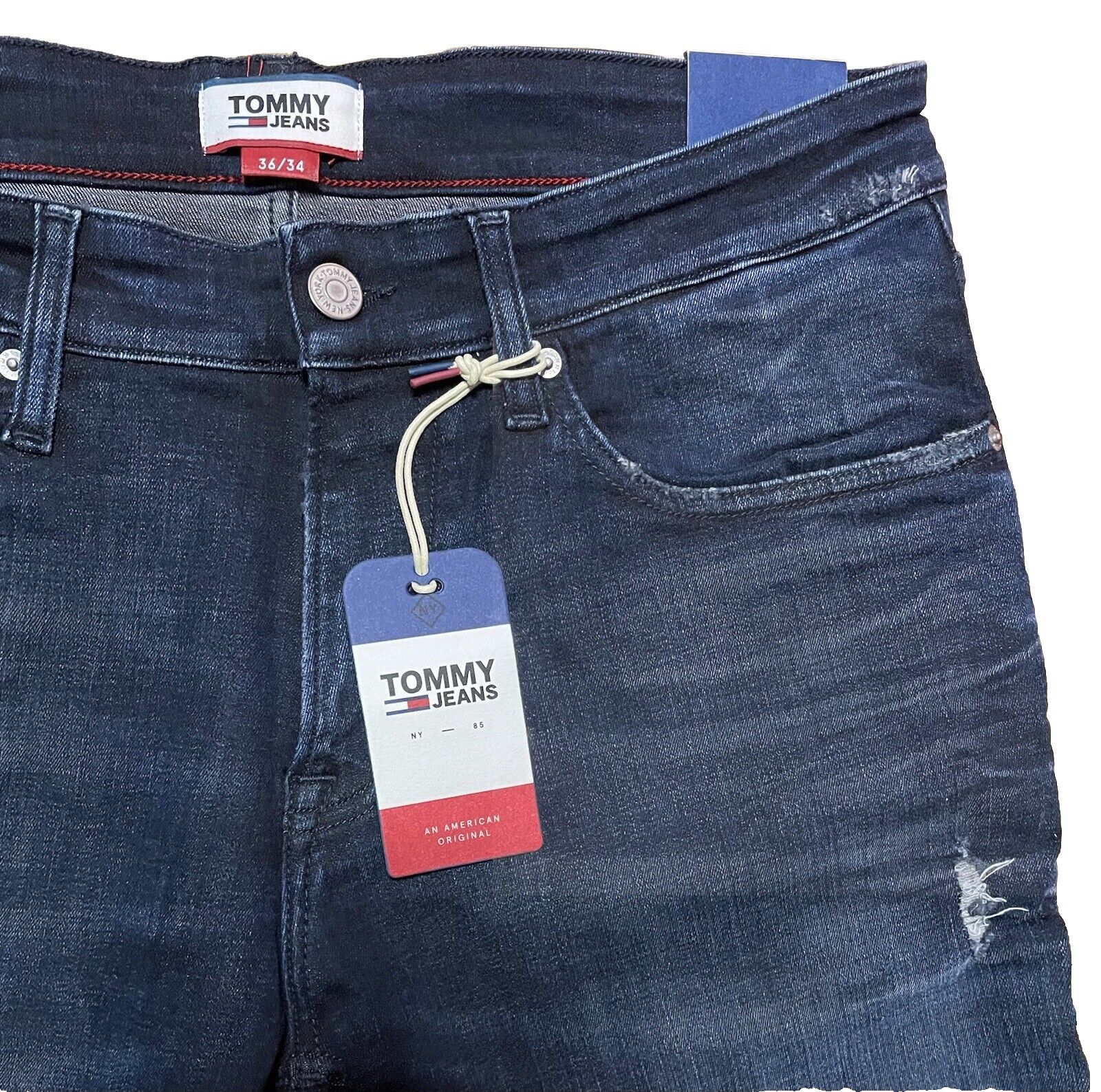 Tommy Jeans Herren Scanton Slim Fit Gerades Bein blau dunkelblau Größe 36 / 34