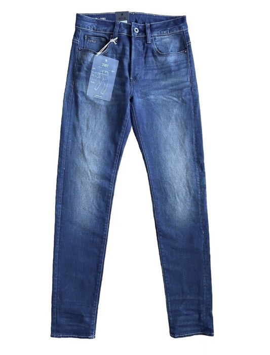 G-Star Raw Jeans Damen 3301 Slim Fit Gerades Bein blau 27/34