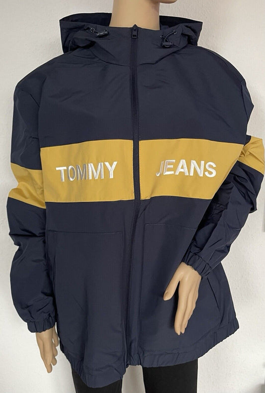 Tommy Hilfiger Tommy Jeans Herren Jacke Windbreaker Print blau gelb XL