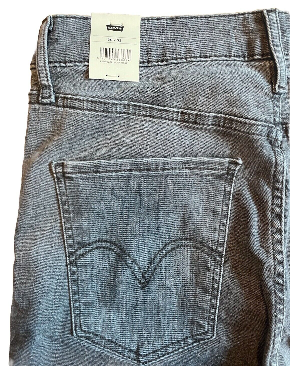 Levis Damen Jeans Mile High Super Skinny Hyperstretch Grau Destroyed 30/32