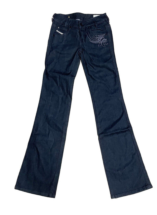 Damen Jeans Diesel Ryoth-N Rinsed Blau Bootcut Schlaghose 24/32