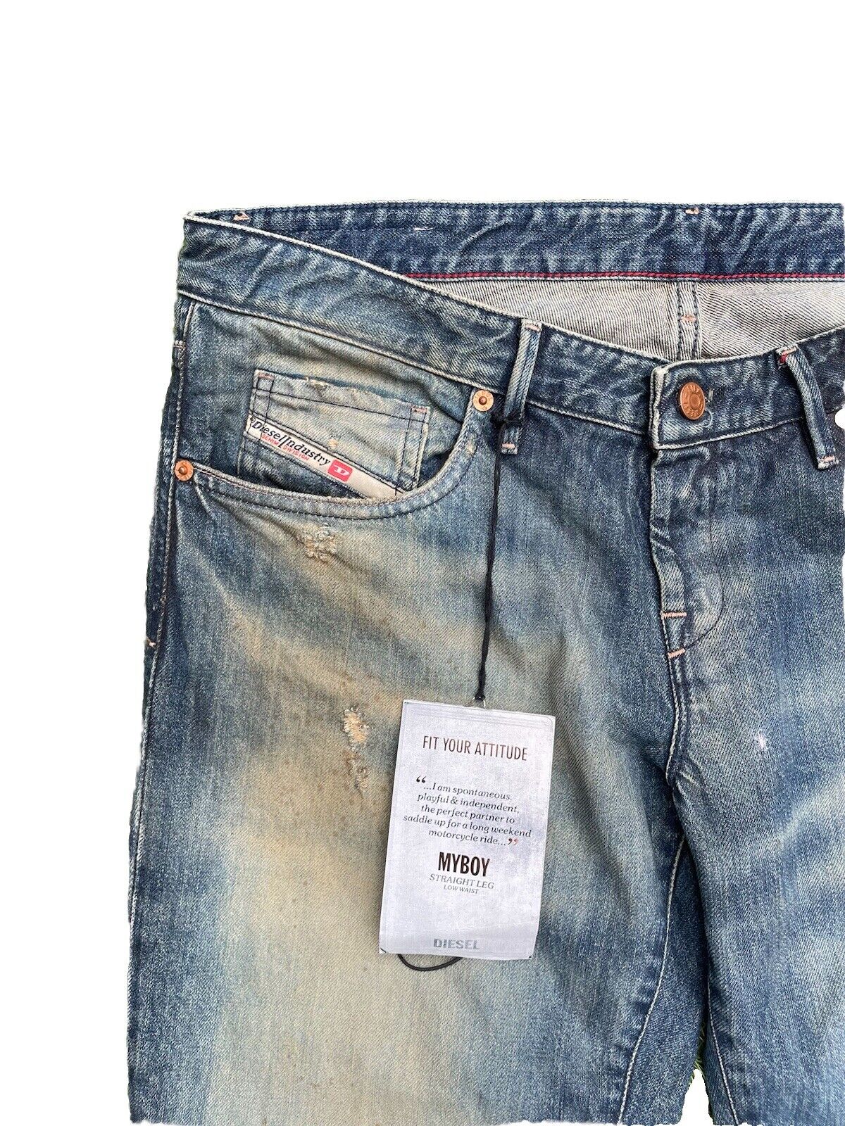 Diesel Damen Jeans Myboy Regular Slim-Straight Gerades Bein 0821D blau 31/32