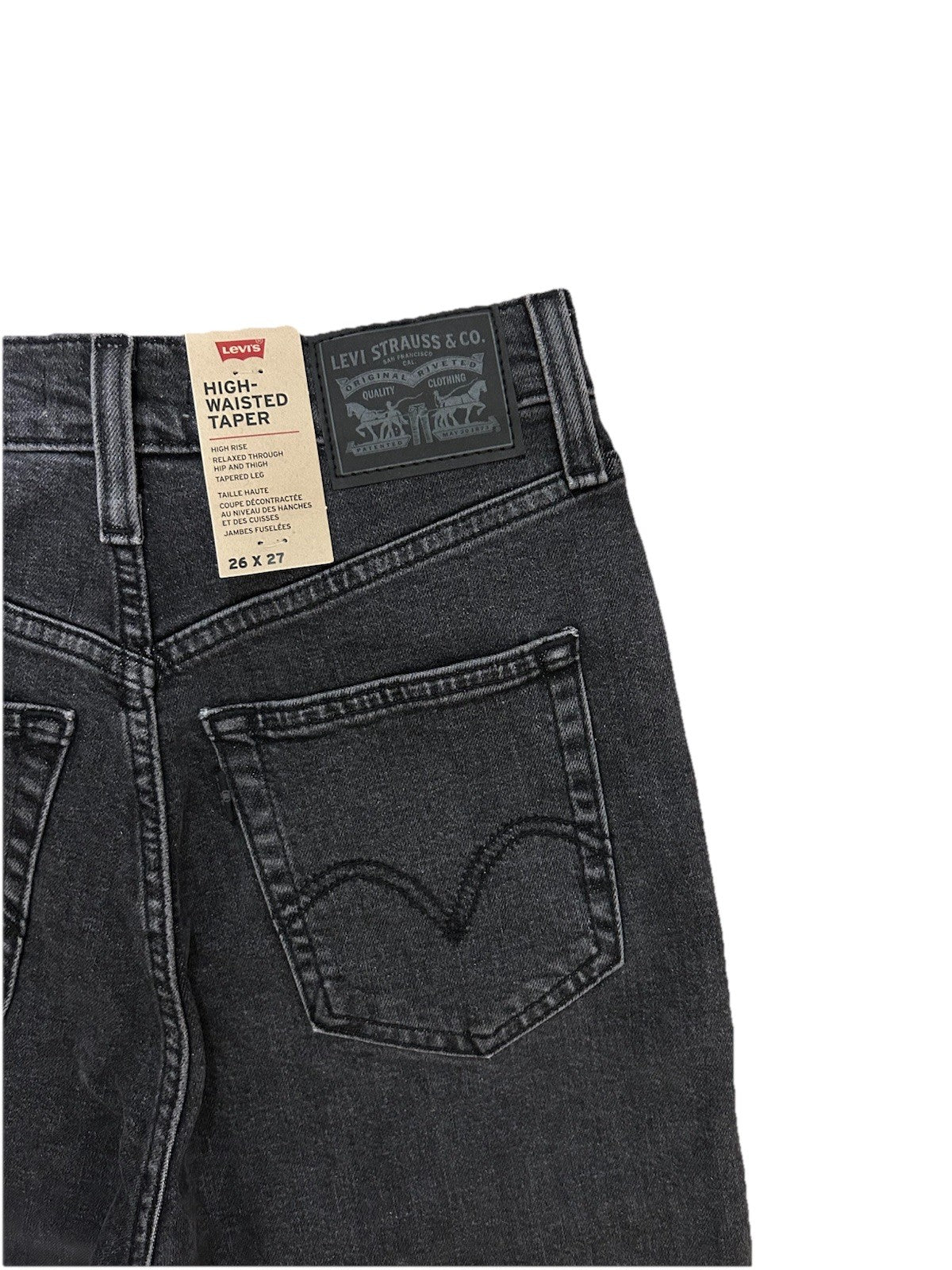Levi’s Damen Jeans High-Waisted Taper - grau - Gr. 26/27