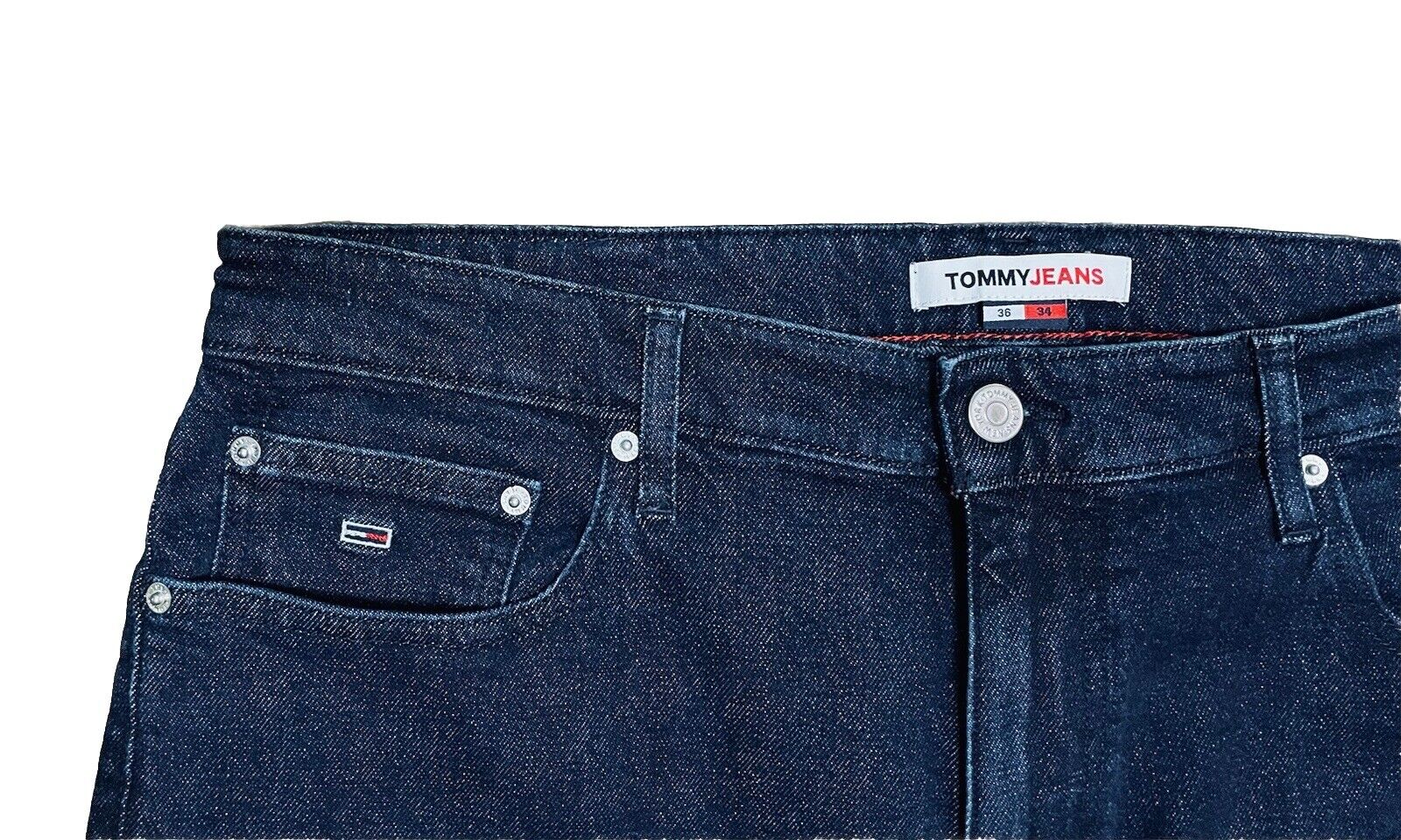 Tommy Jeans Herren Dad Jean Straight Oslo Dark Blue dunkelblau Größe 36 / 34