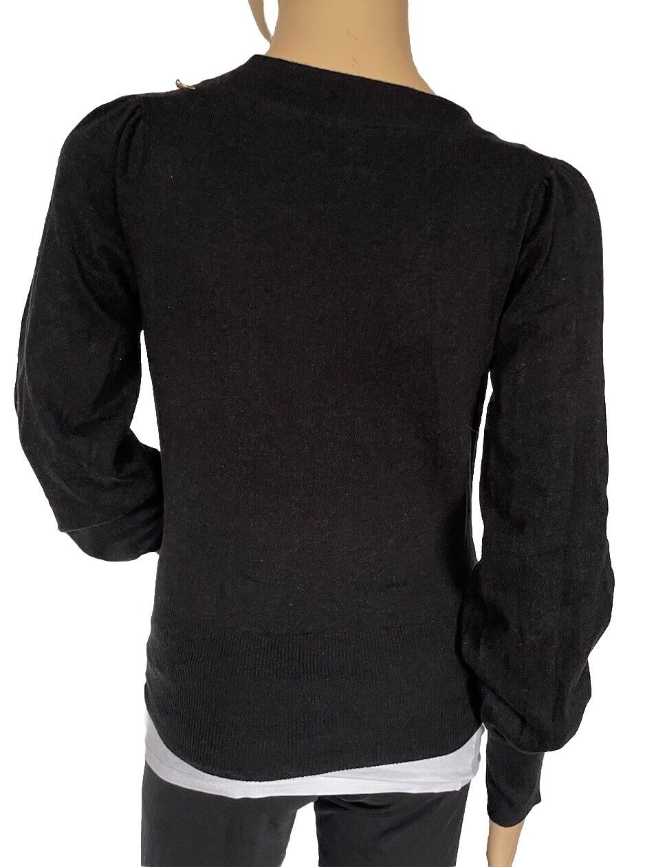 Pepe Jeans Damen Langarm Strick Cardigan Strickjacke schwarz Größe XS