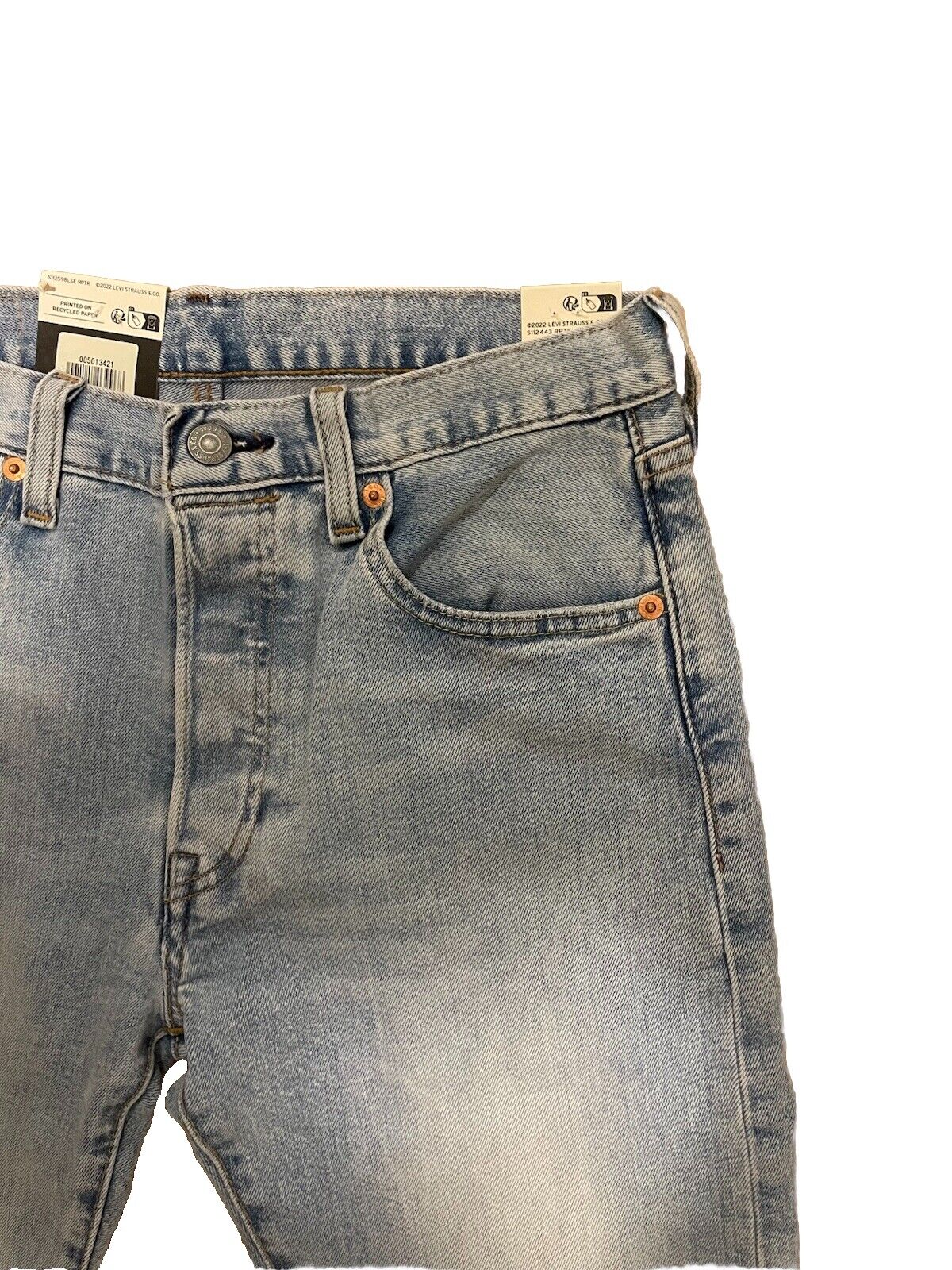 Levis Damen Jeans 501 Original Gerades Bein - hellblau - blau - Gr. 28/32