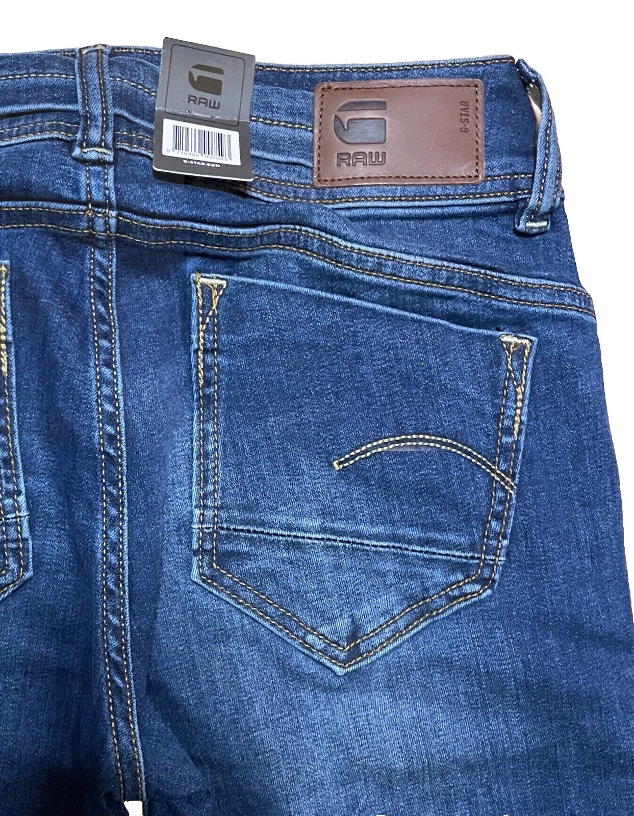 G-Star Damen Jeans Midge Saddle Mid Straight Gerades Bein Medium Aged Blau 27/32