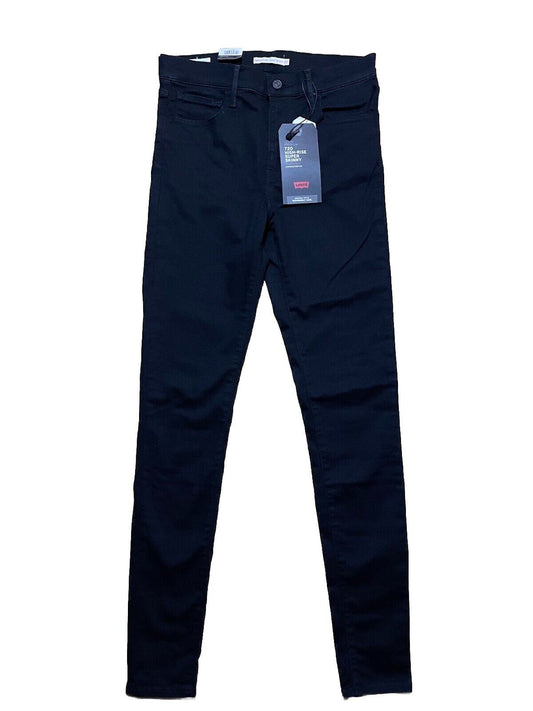 Levis Damen Jeans 720 High-Rise Super Skinny schwarz Größe 27 / 32